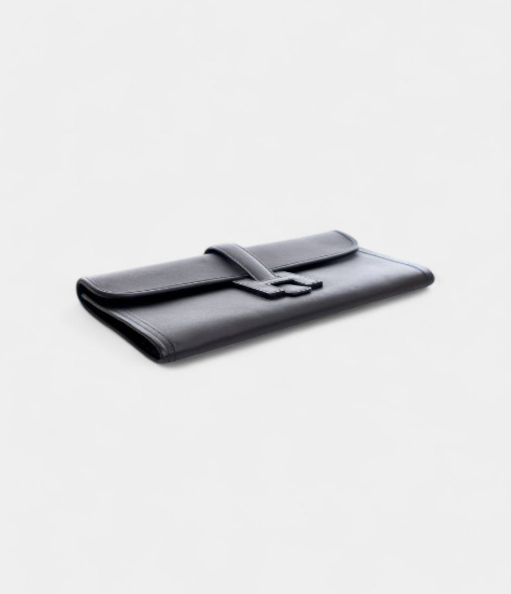 Hermès Jige Clutch 29 Black Swift