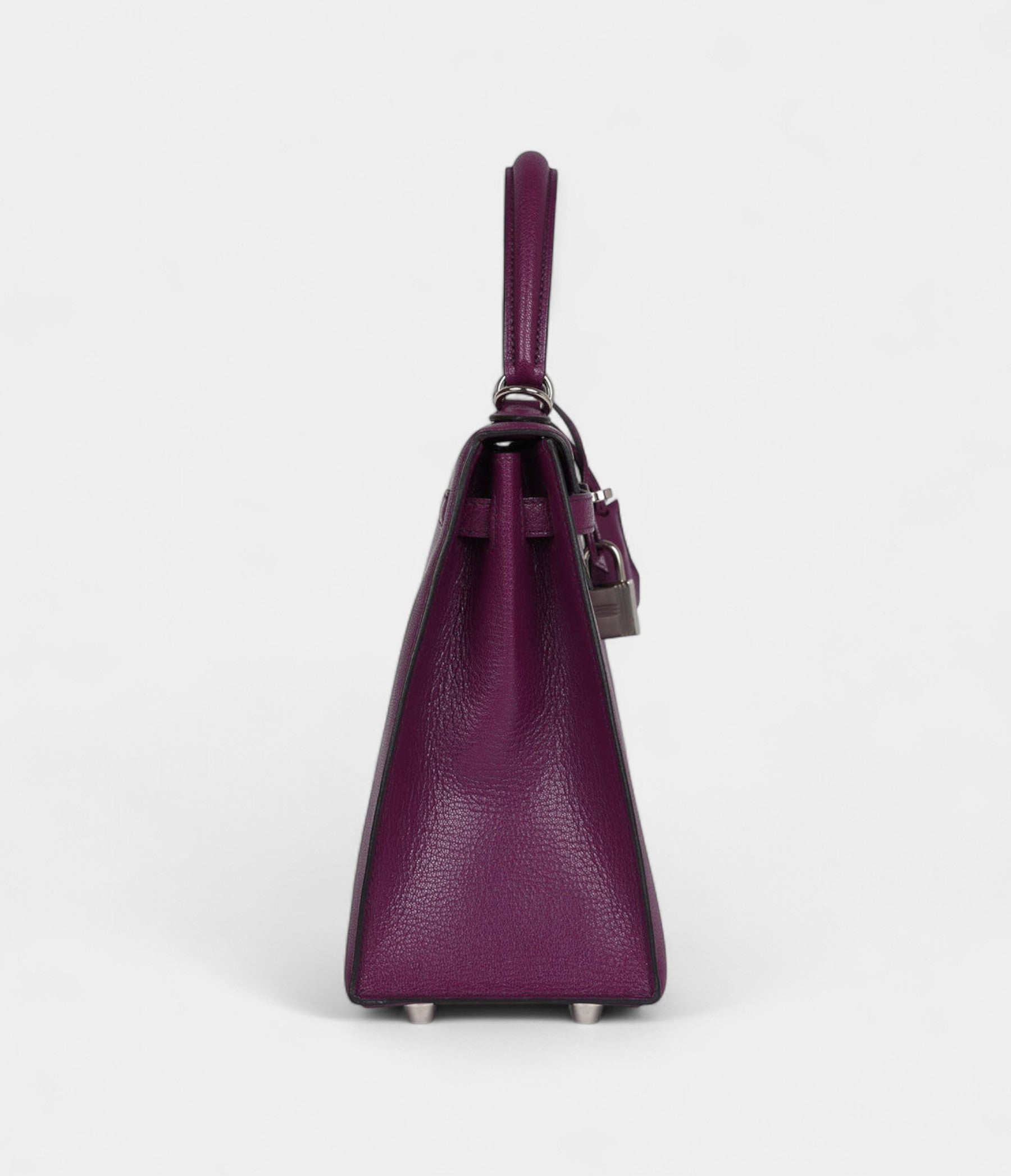 Hermes Kelly 25 Anemone Chevre Mysore Palladium Hardware