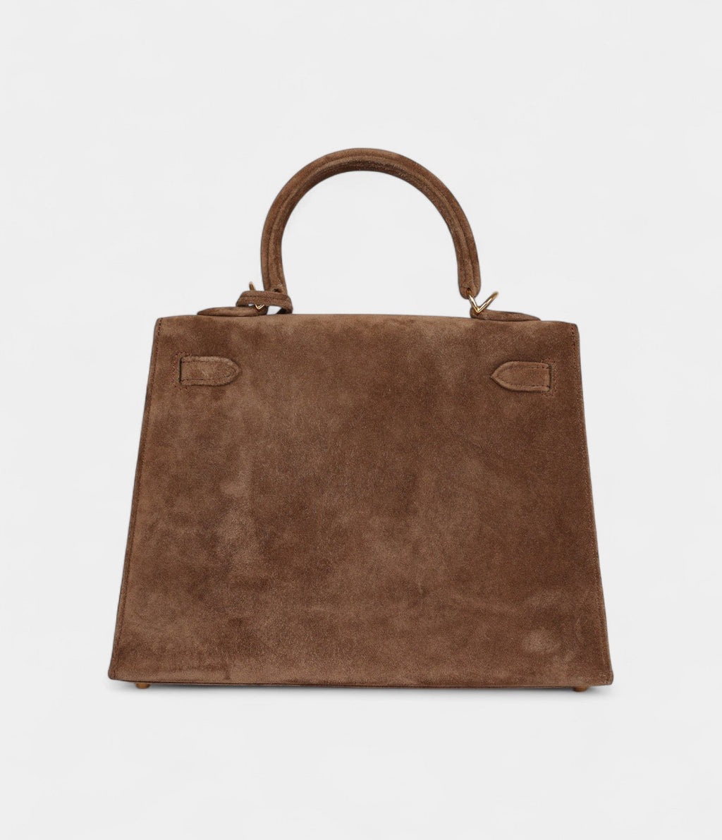 Hermes Kelly 25 Brown Doblis Gold Hardware