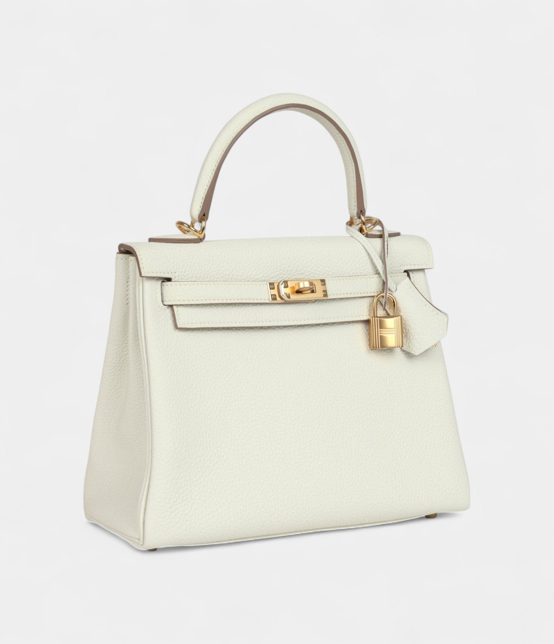 Hermes Kelly 25 Mushroom Togo Gold Hardware