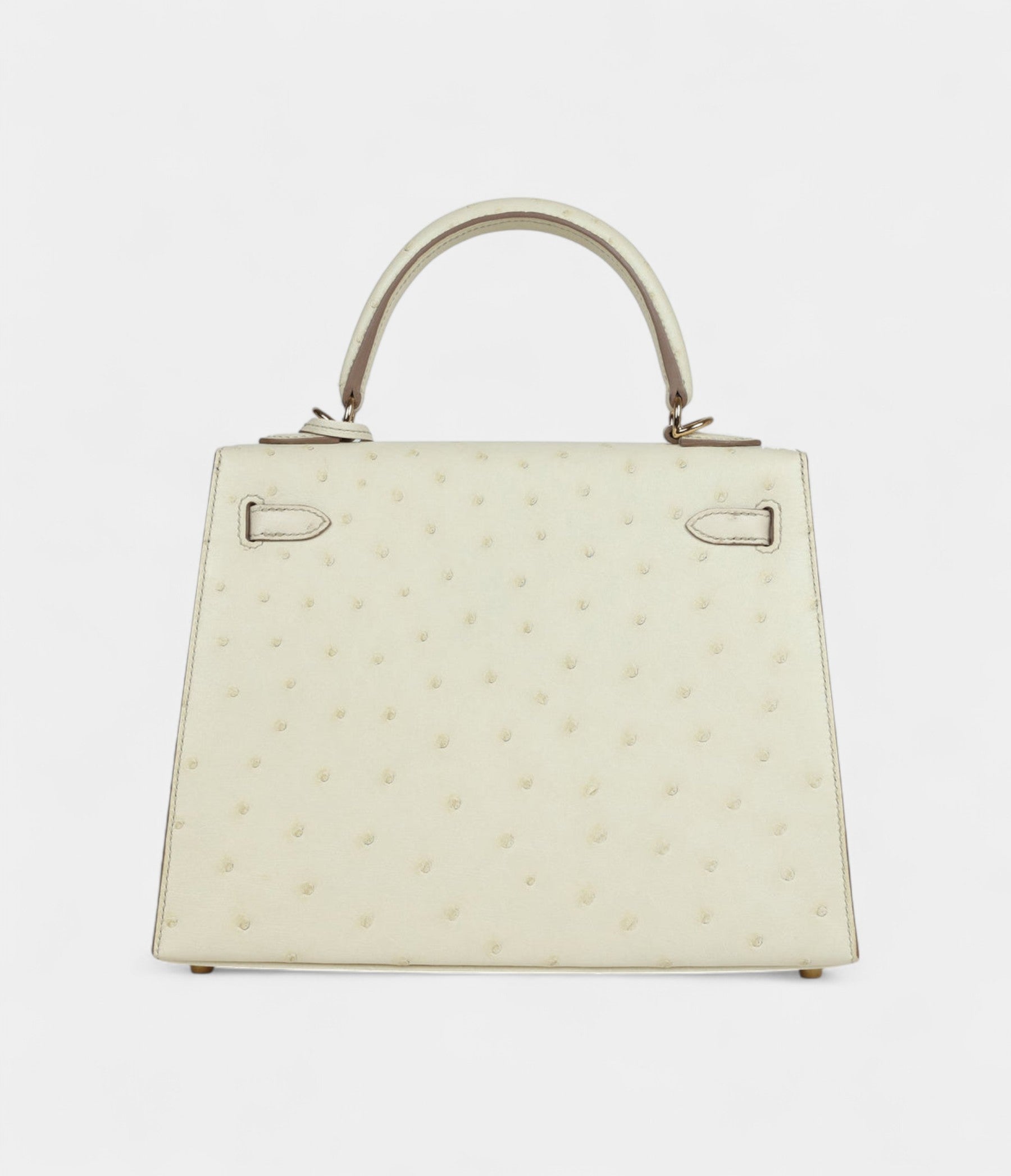 Hermes Kelly 25 Nata Verso Ostrich Permabrass Hardware