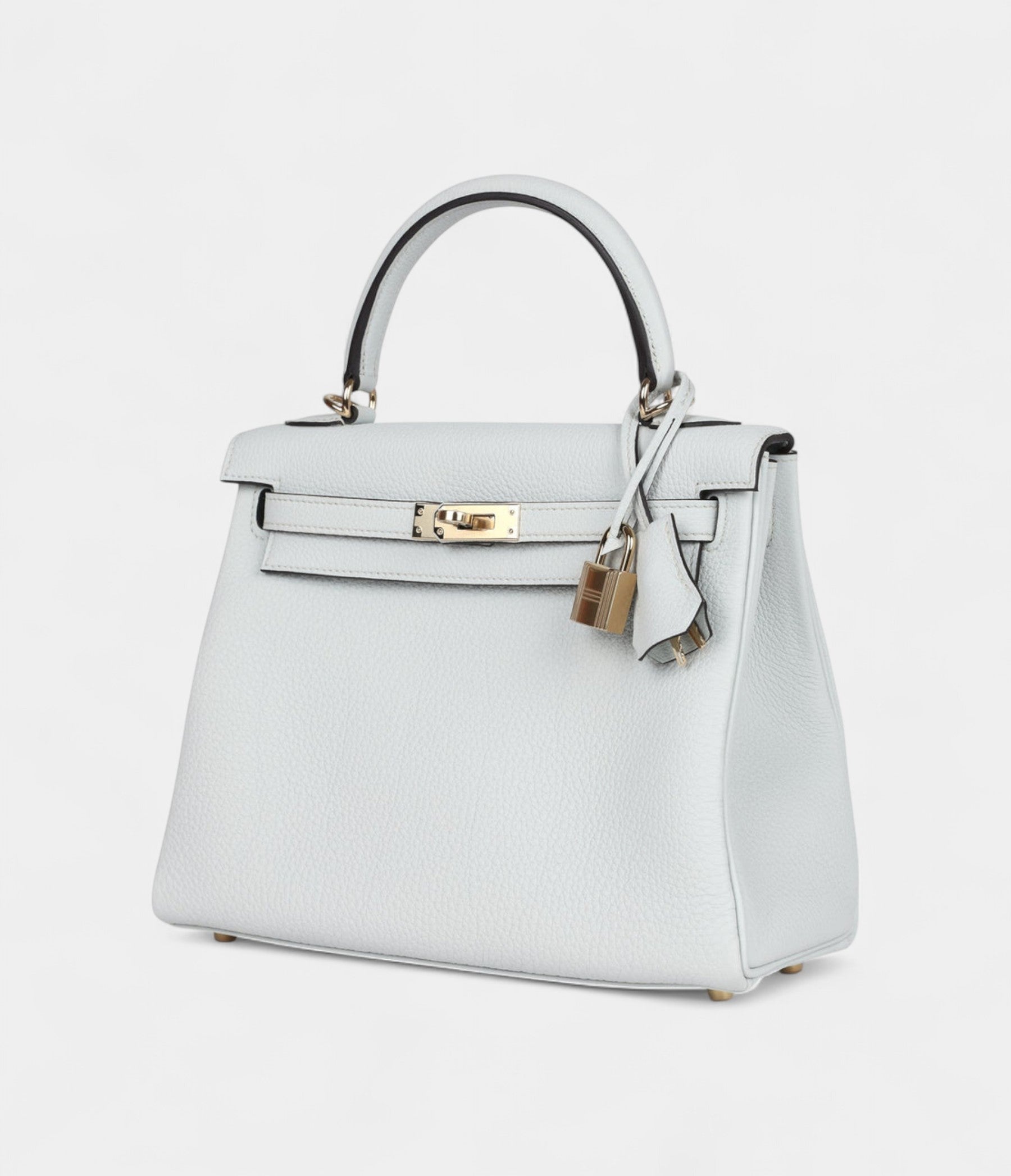 Hermes Kelly 25 Platinum Grey Togo Permabrass Hardware