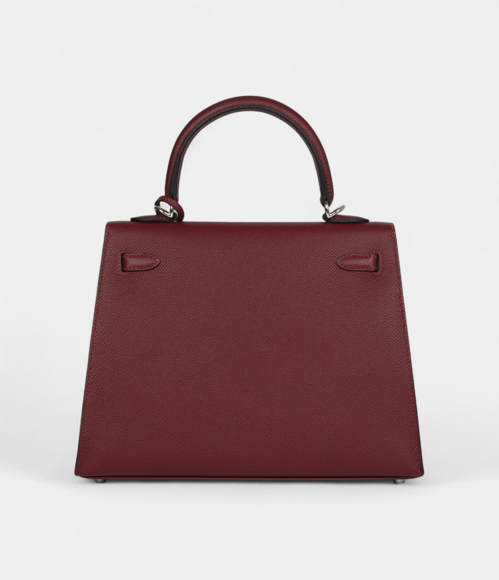 Hermes Kelly 25 Rouge H Epsom Electrum Hardware