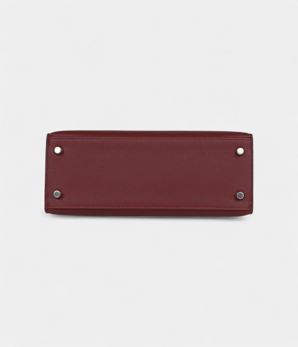 Hermes Kelly 25 Rouge H Epsom Electrum Hardware