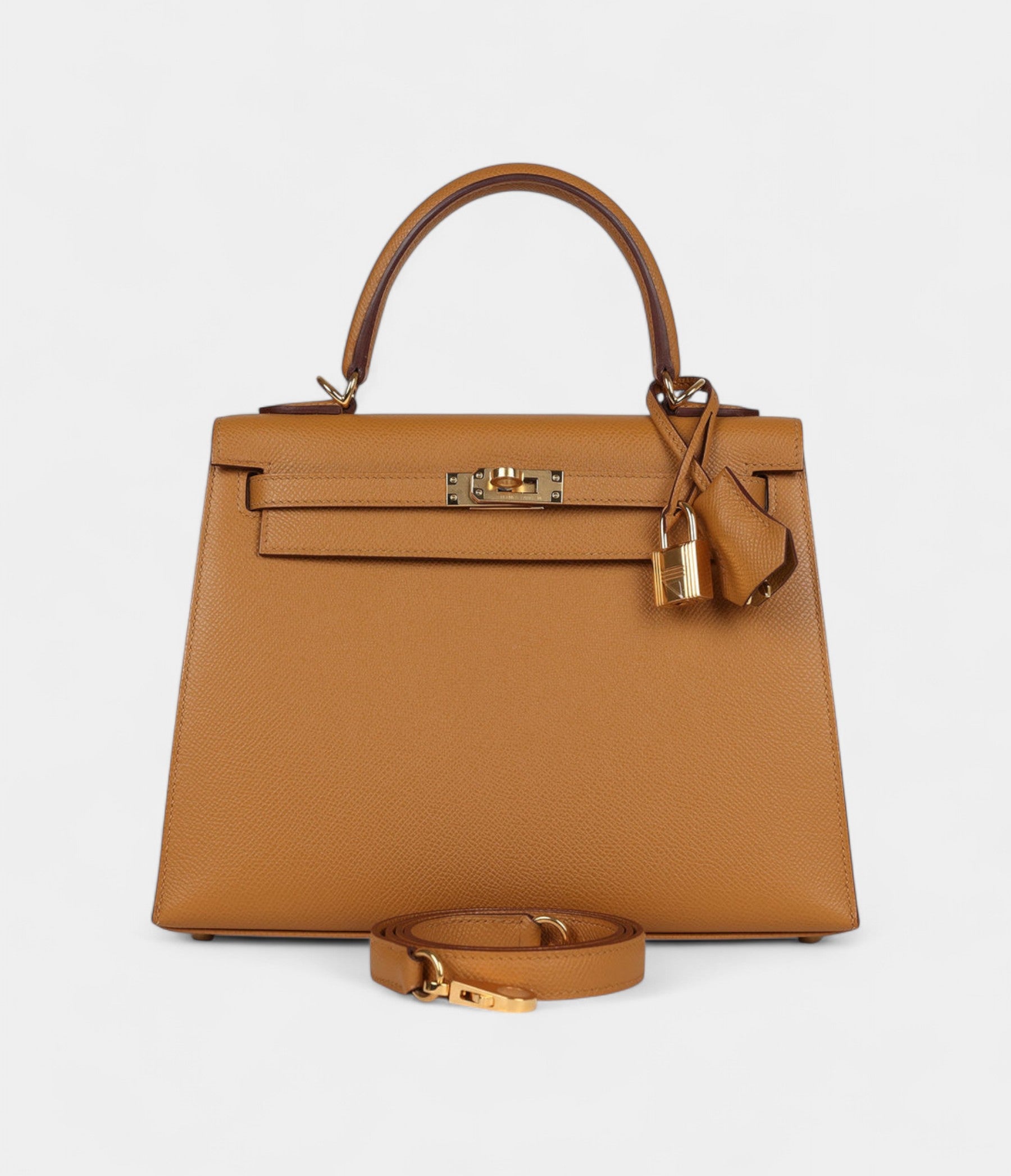 Hermes Kelly 25 Sesame Epsom Gold Hardware