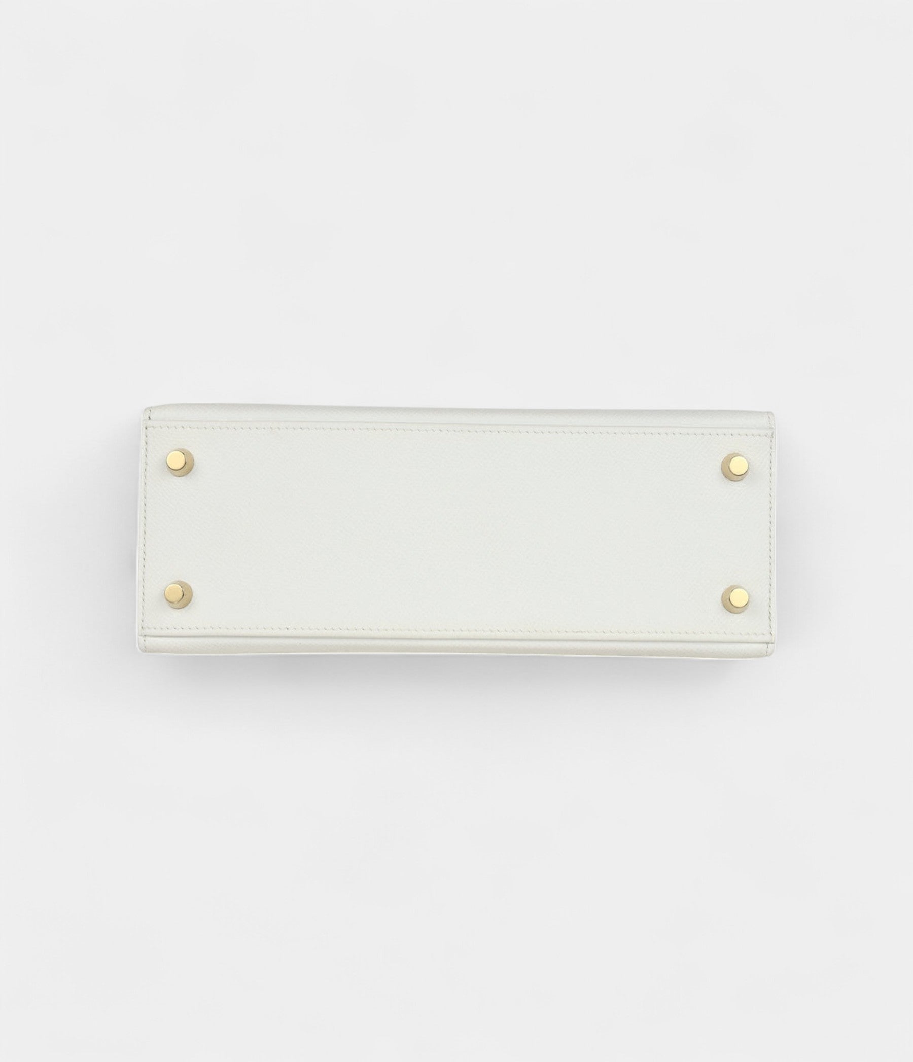 Hermes Kelly 25 White and Vert Cypress Epsom Brushed Gold Hardware