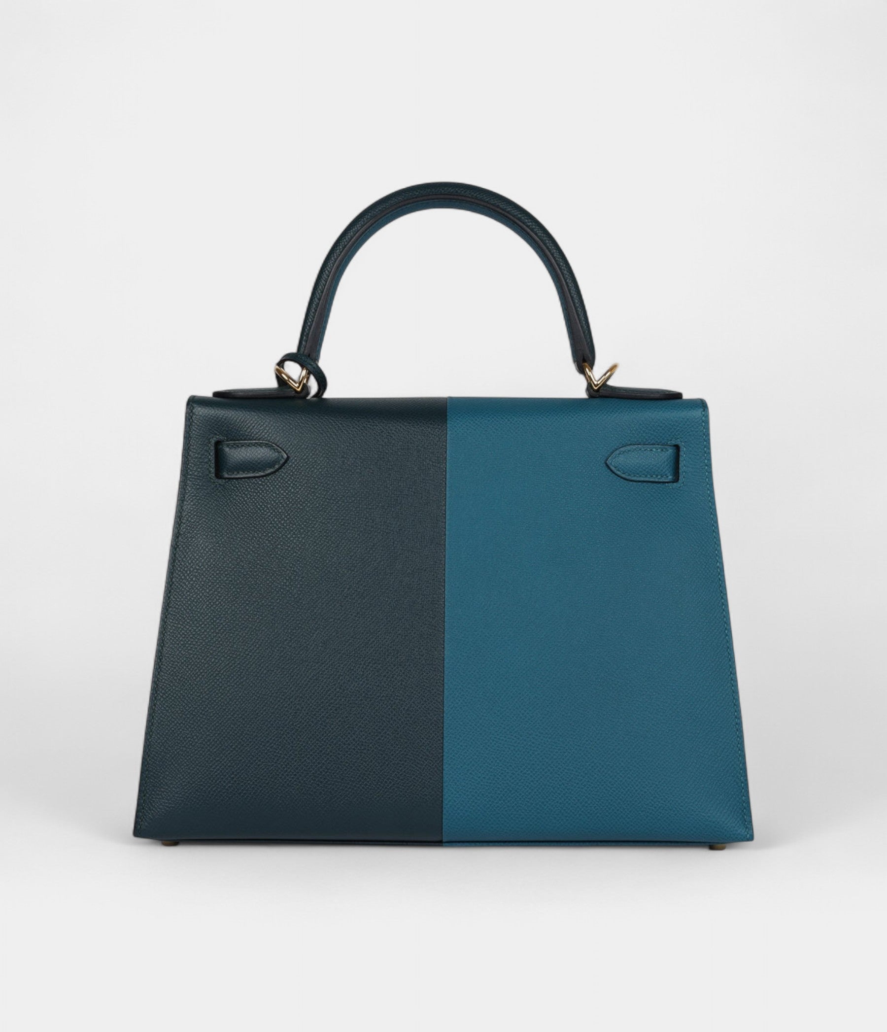 Hermes Kelly 28 Jacket Cypres and Vert Bosphore Epsom Gold Hardware
