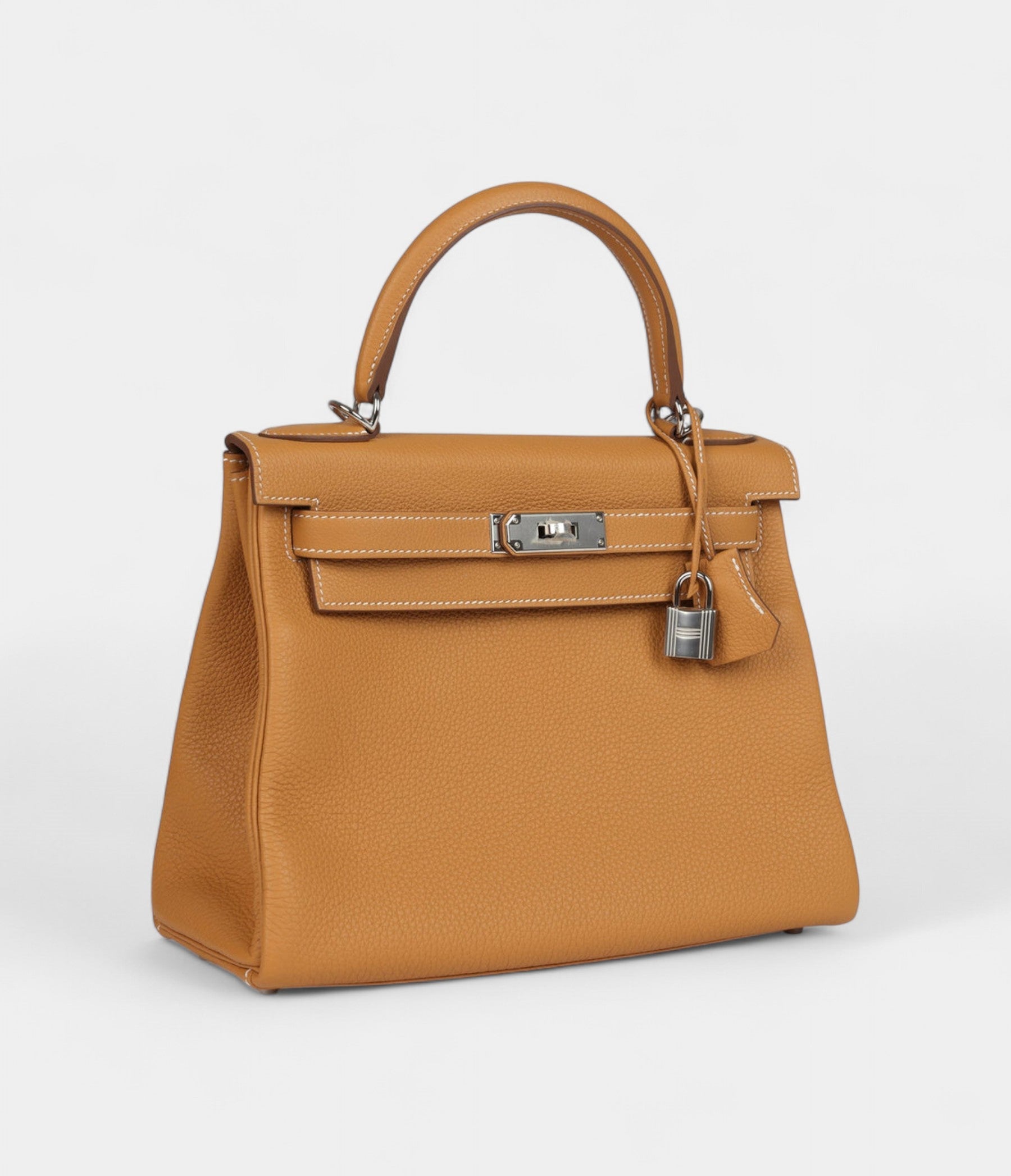Hermes Kelly 28 Natural Sand Togo Palladium Hardware