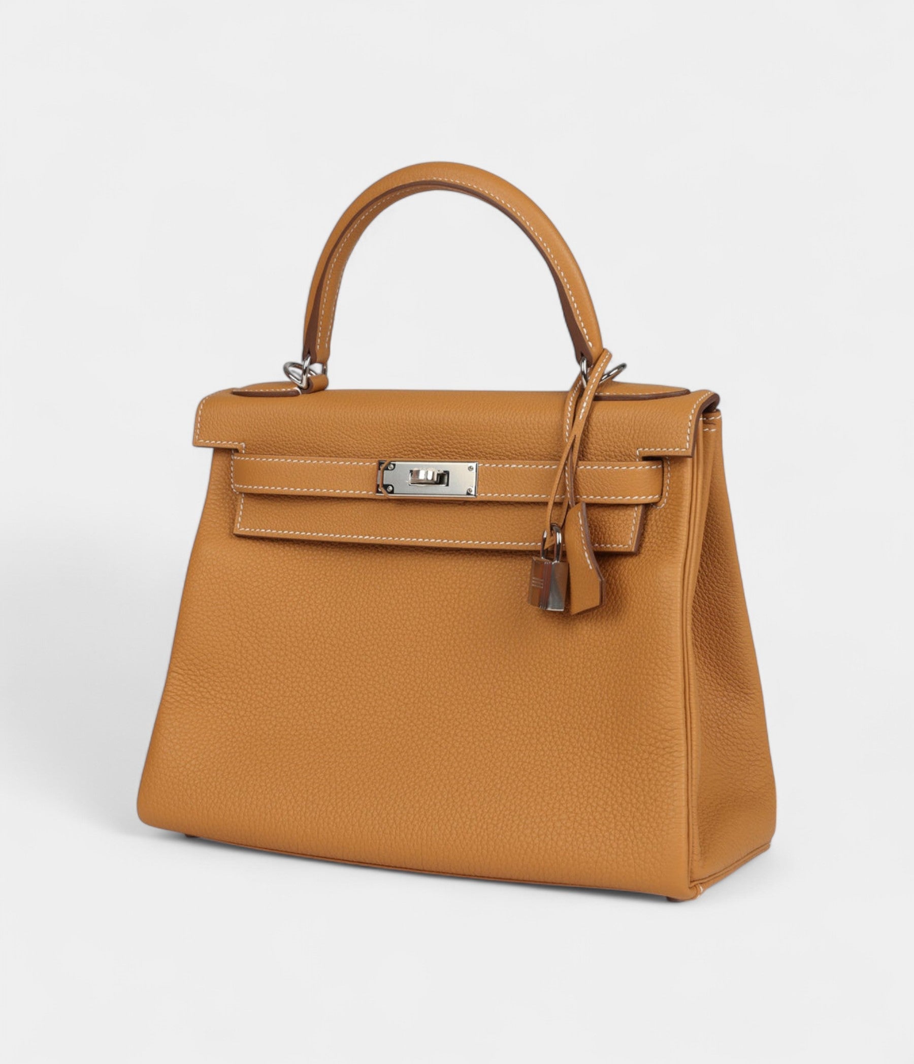 Hermes Kelly 28 Natural Sand Togo Palladium Hardware