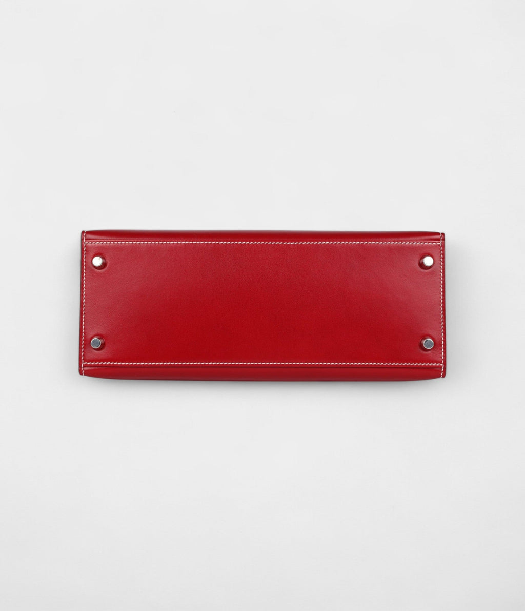 Hermes Kelly 28 Rouge Piment Box Palladium Hardware
