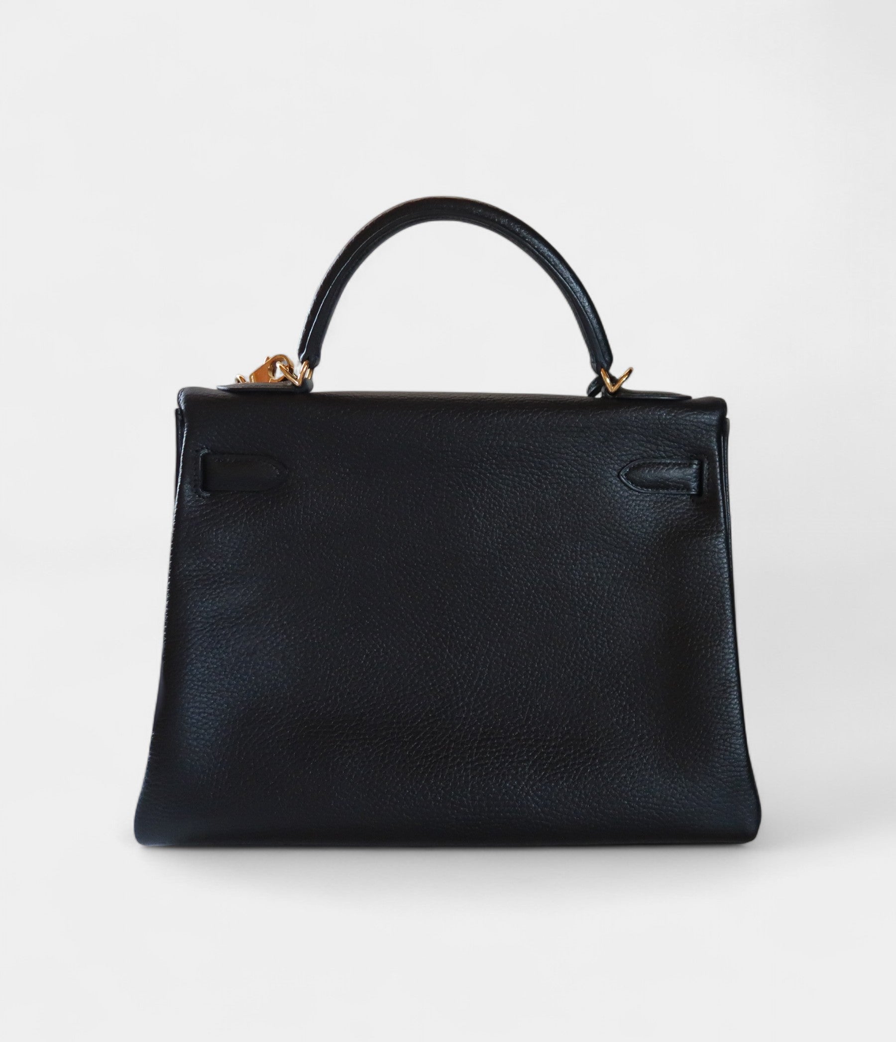 Hermes Kelly 32 Black Ardennes Gold Authentic Hardware