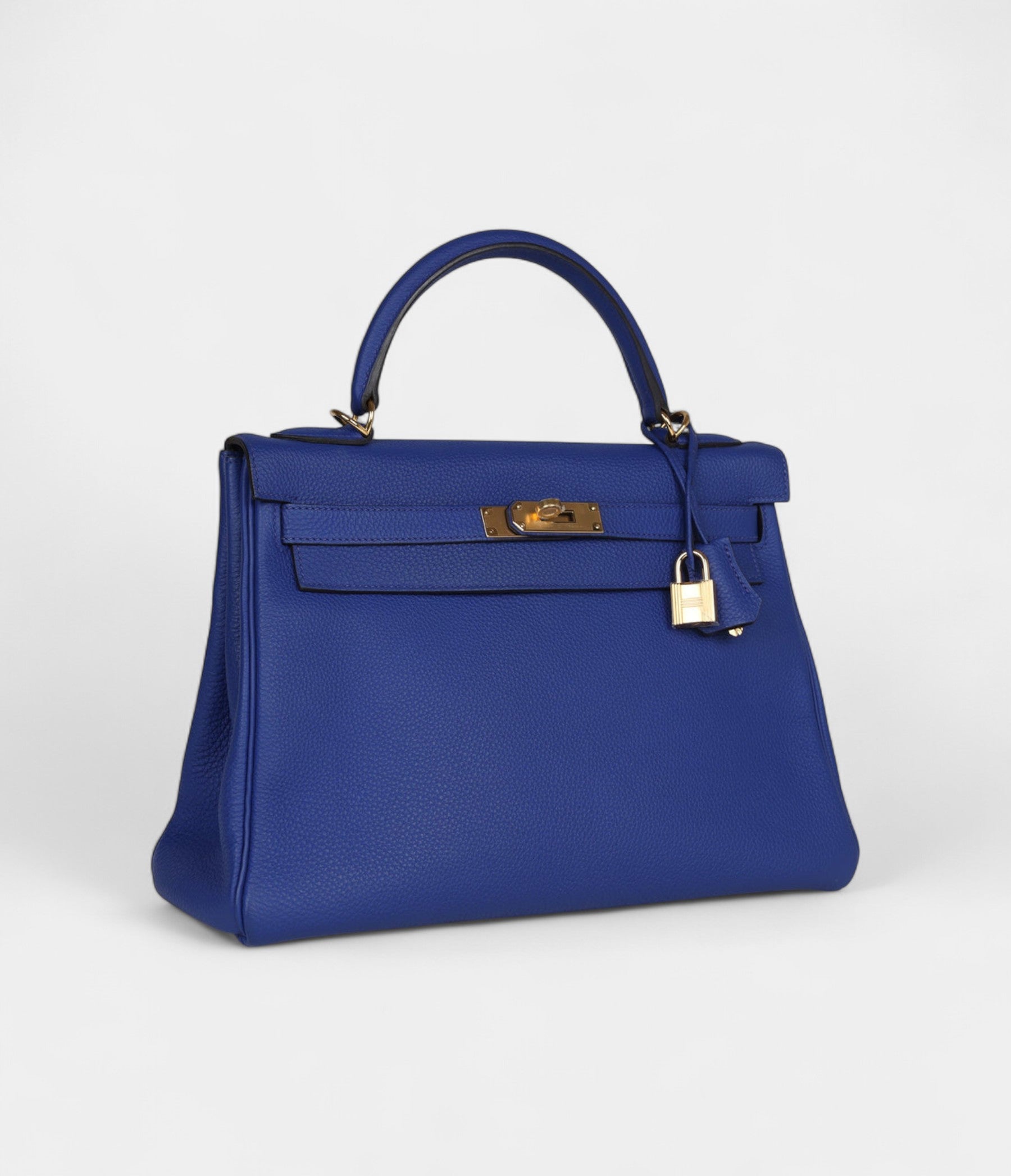 Hermès Kelly 32 Bleu Electric Togo Gold Hardware
