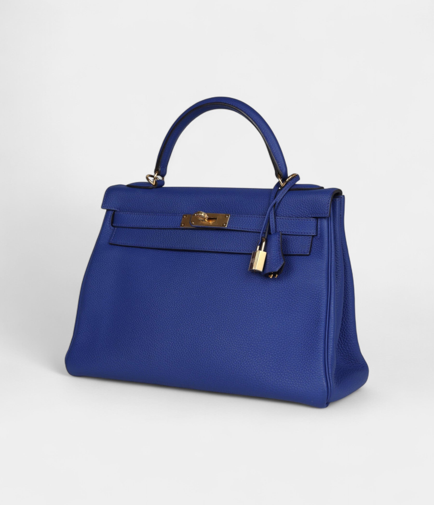 Hermès Kelly 32 Bleu Electric Togo Gold Hardware