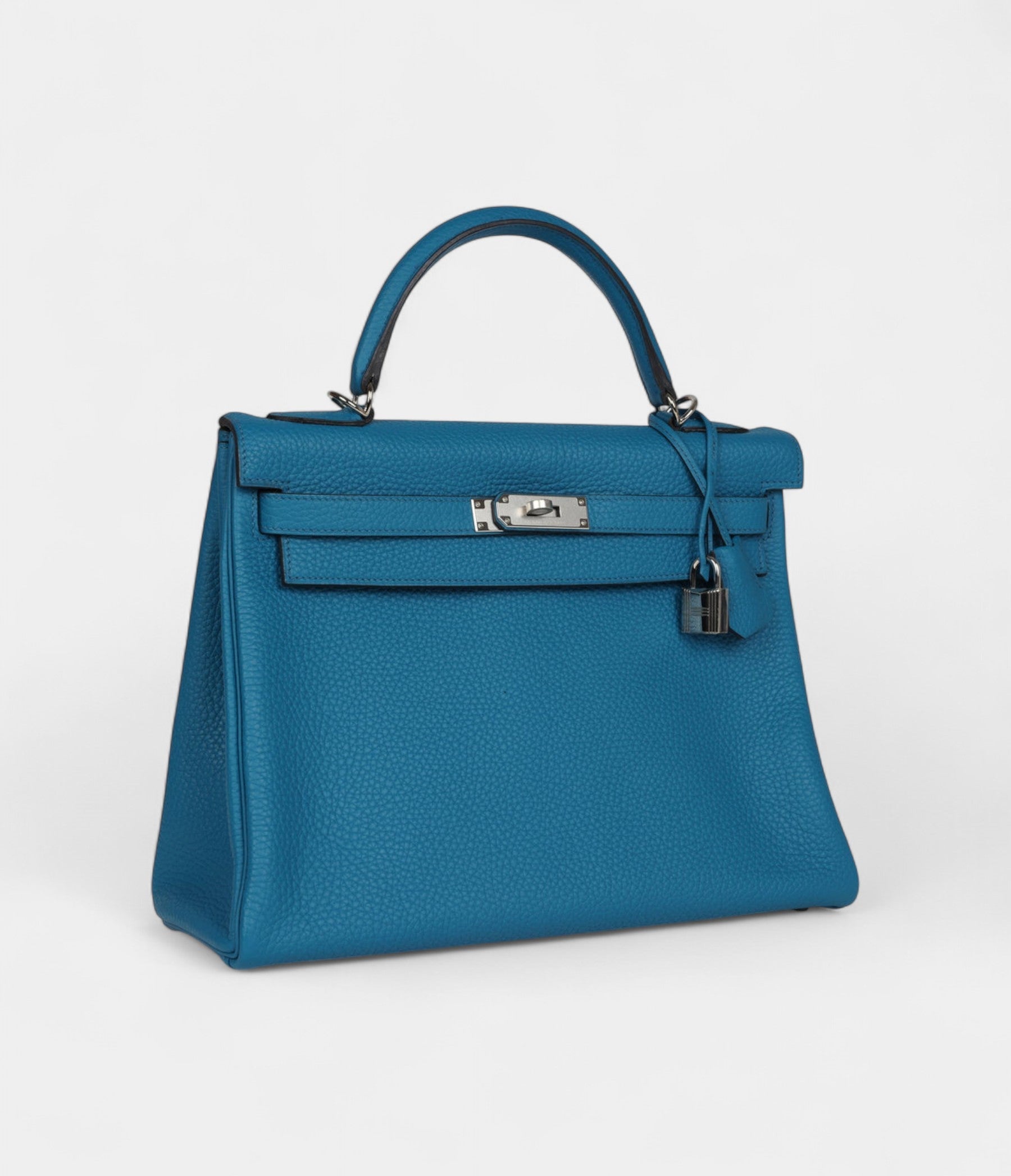 Hermès Kelly 32 Cobalt Clemence Palladium Hardware