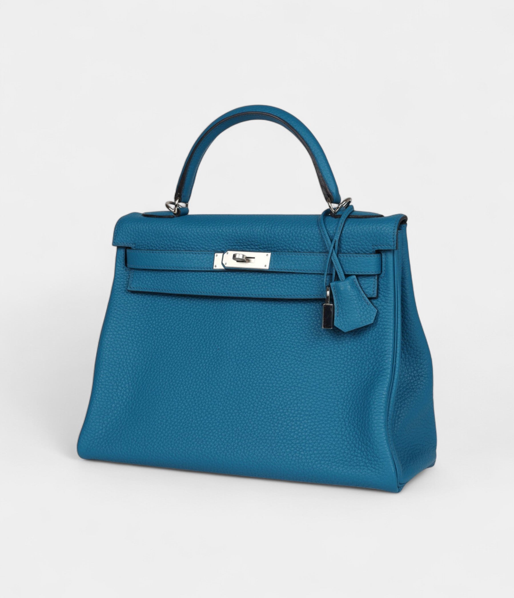 Hermès Kelly 32 Cobalt Clemence Palladium Hardware