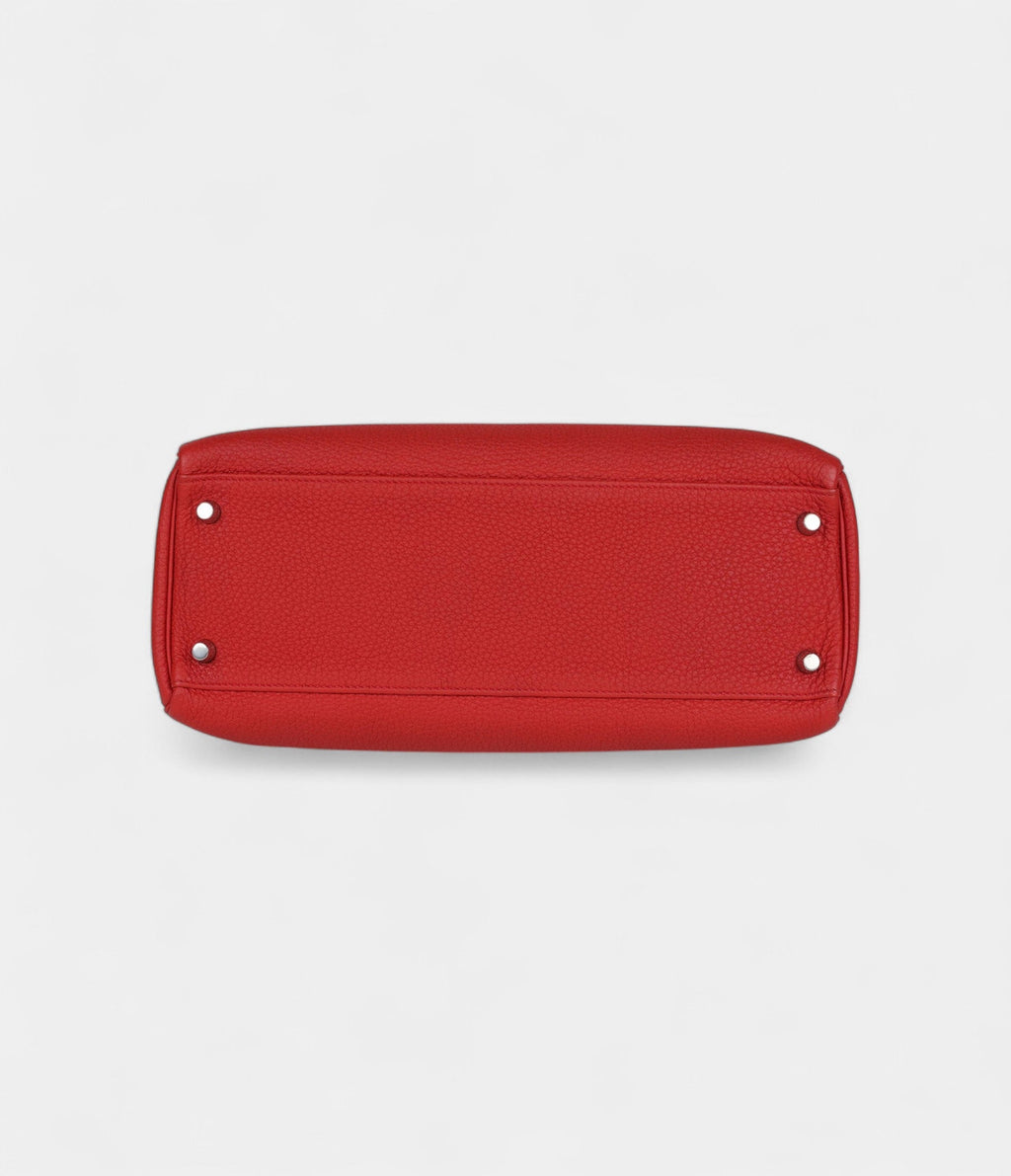 Hermès Kelly 32 Geranium Togo Palladium Hardware