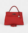 Hermès Kelly 32 Geranium Togo Palladium Hardware