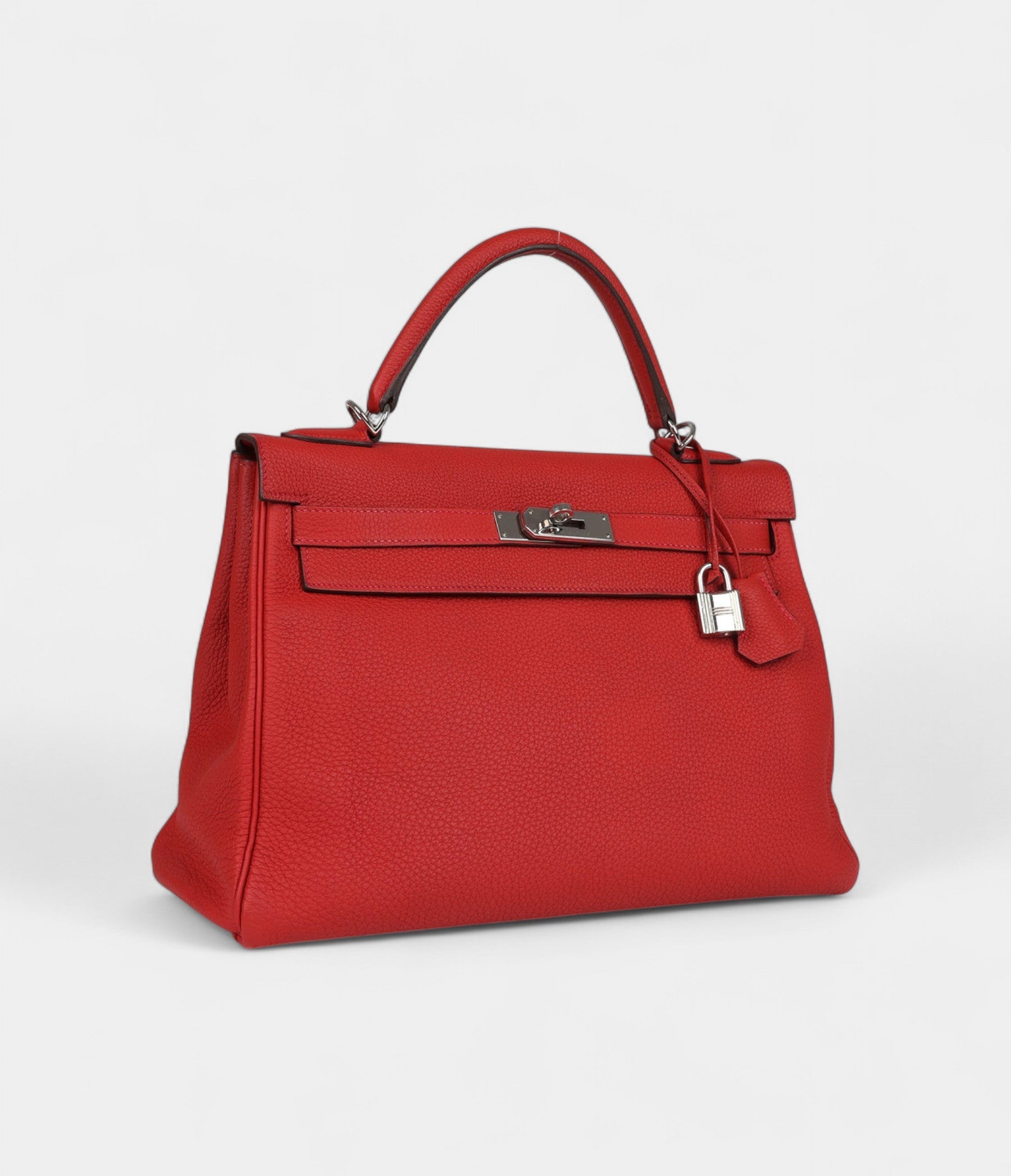Hermès Kelly 32 Geranium Togo Palladium Hardware