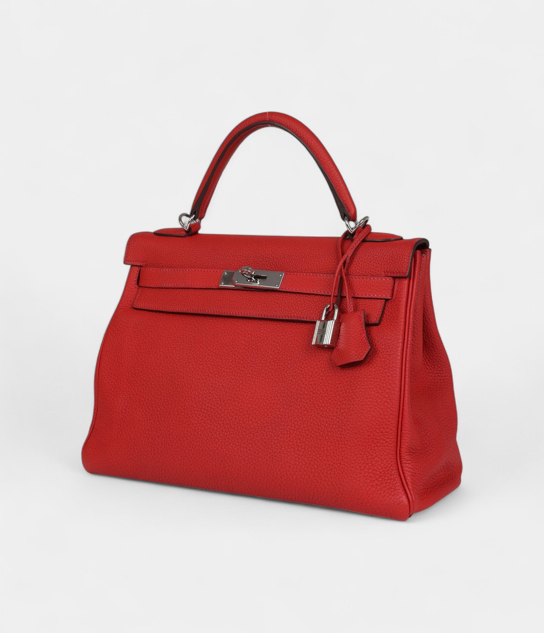 Hermès Kelly 32 Geranium Togo Palladium Hardware
