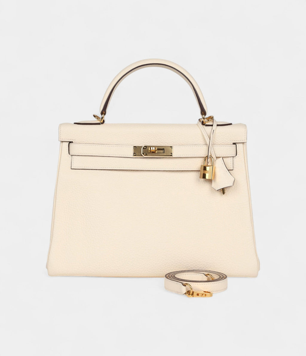 Hermes Kelly 32 Nata Clemence Gold Hardware