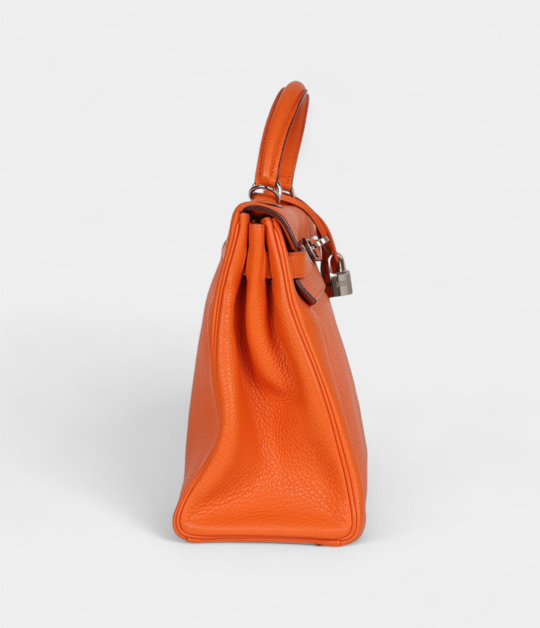 Hermès Kelly 32 Orange Togo Palladium Hardware