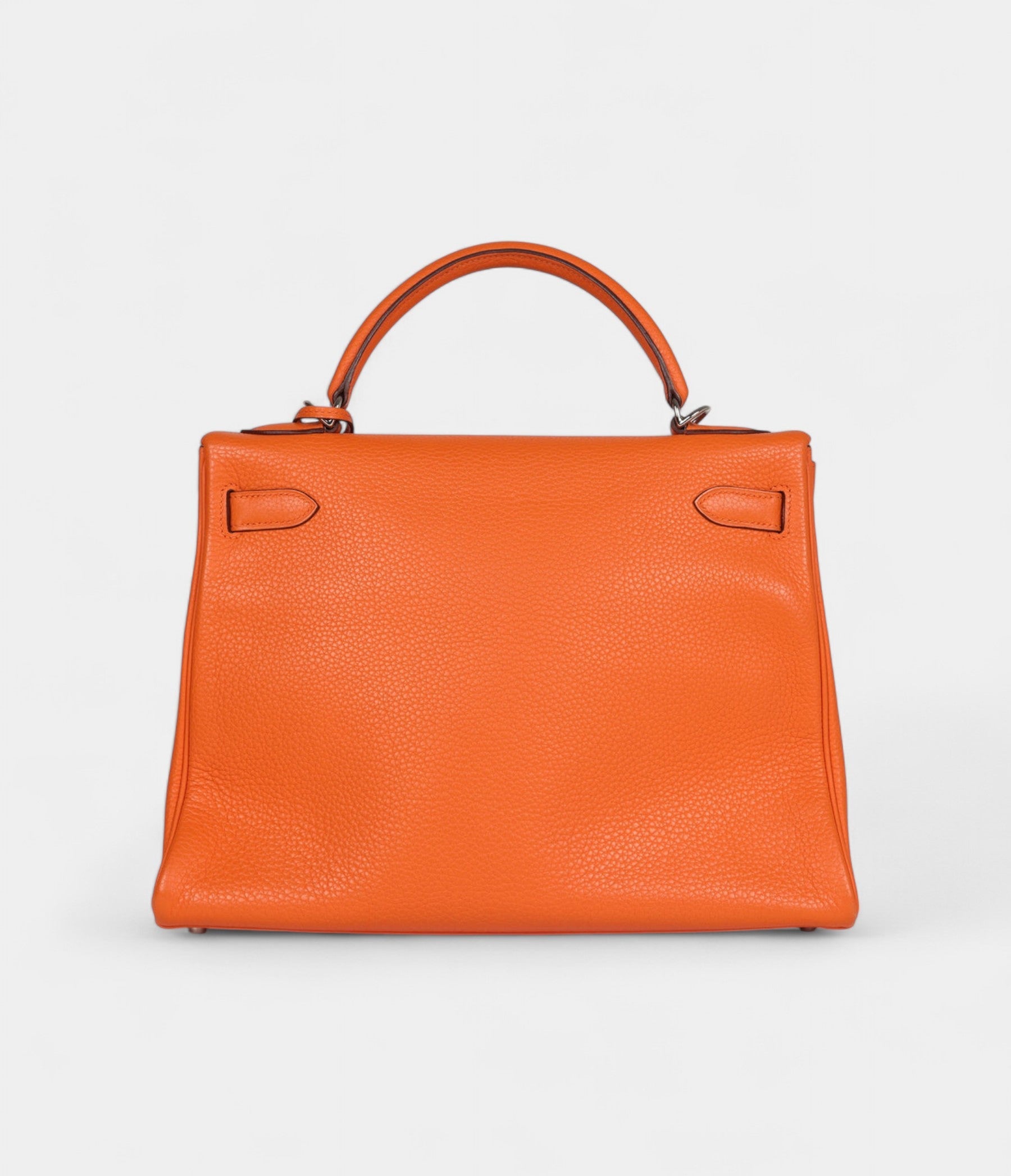 Hermès Kelly 32 Orange Togo Palladium Hardware