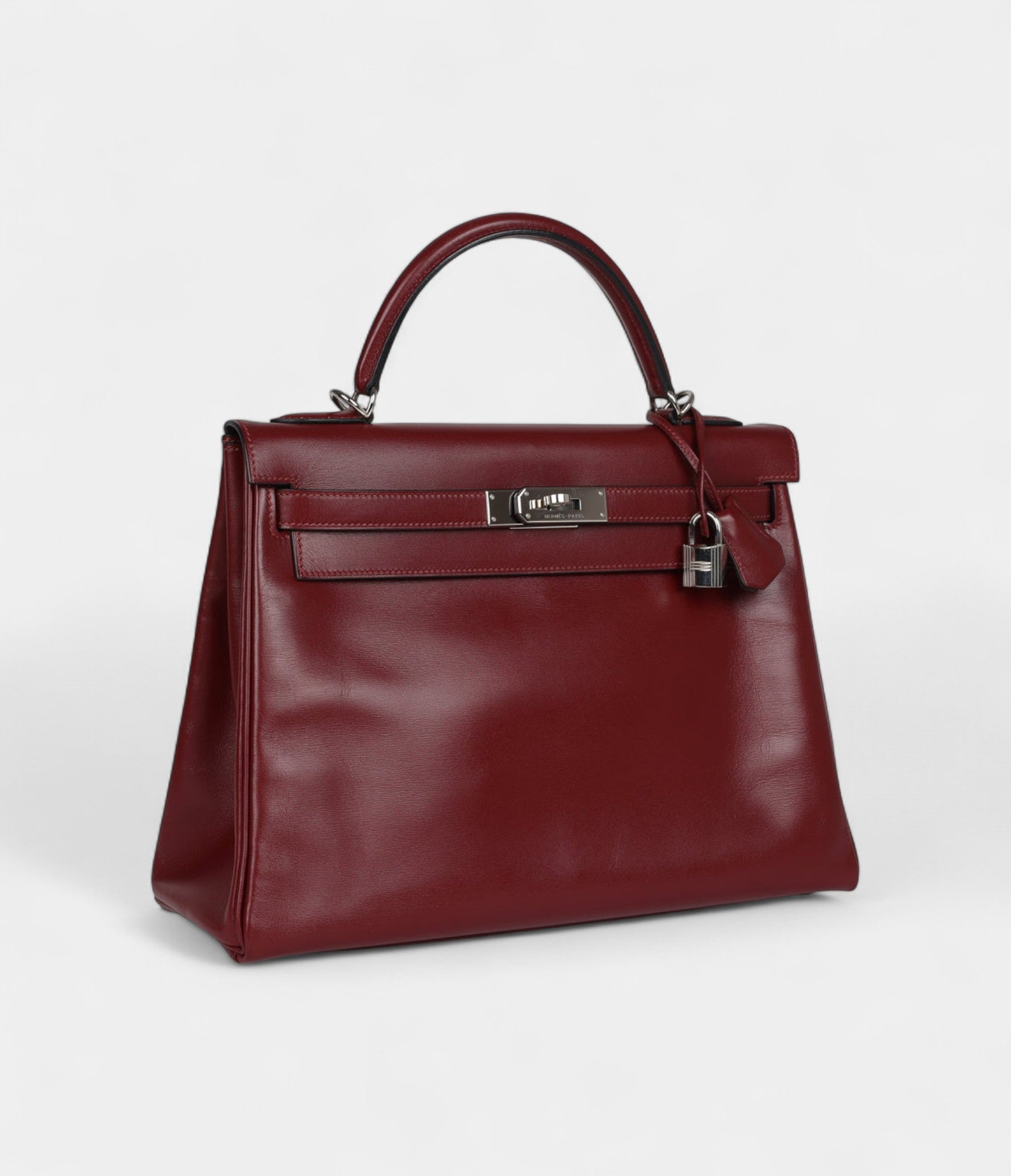 Hermès Kelly 32 Rouge H Box Palladium Hardware