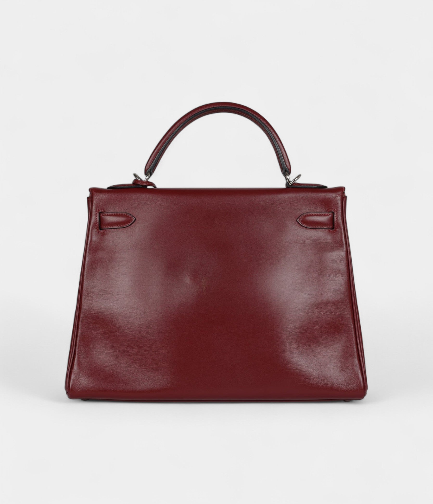 Hermès Kelly 32 Rouge H Box Palladium Hardware