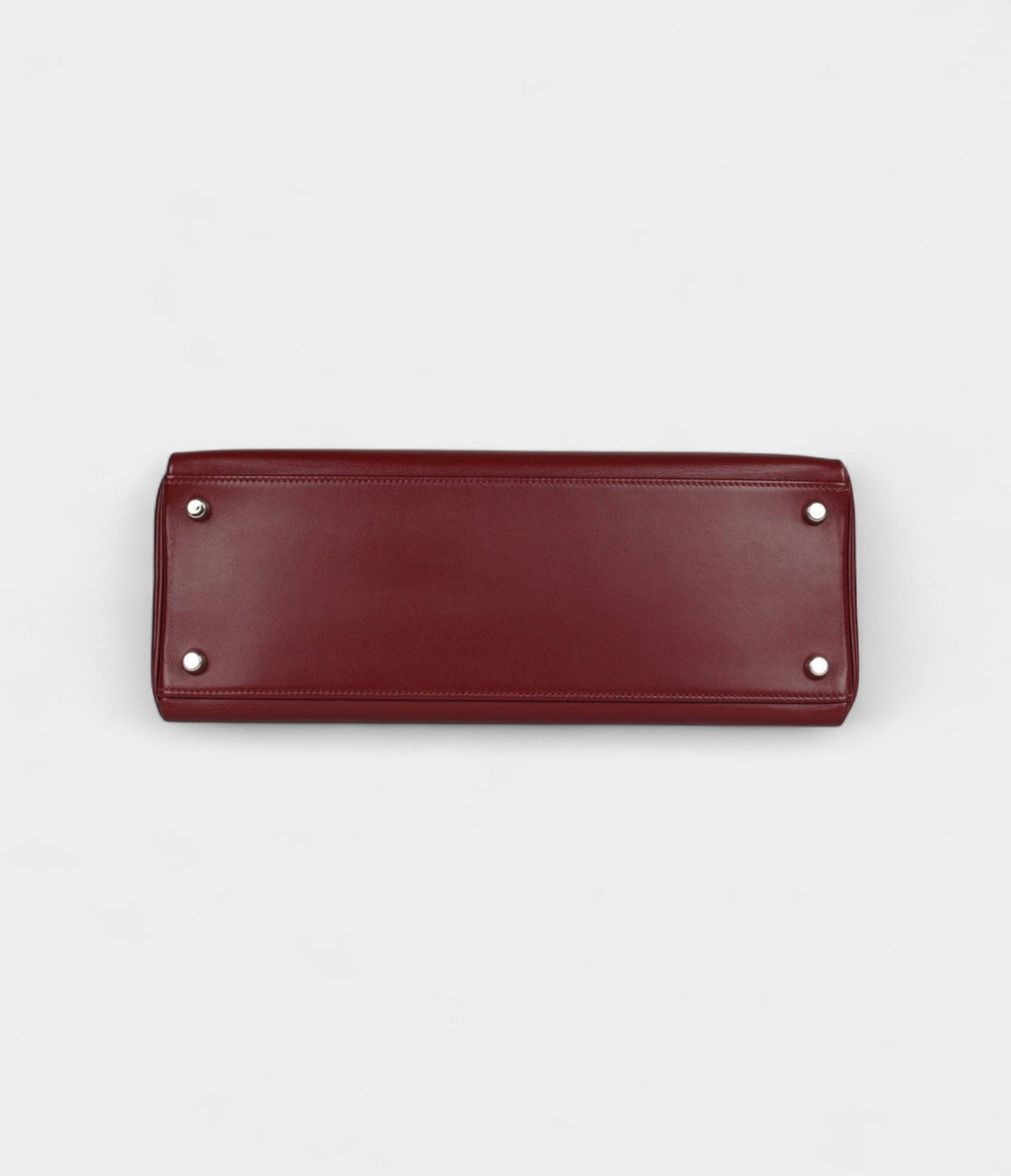 Hermès Kelly 32 Rouge H Box Palladium Hardware
