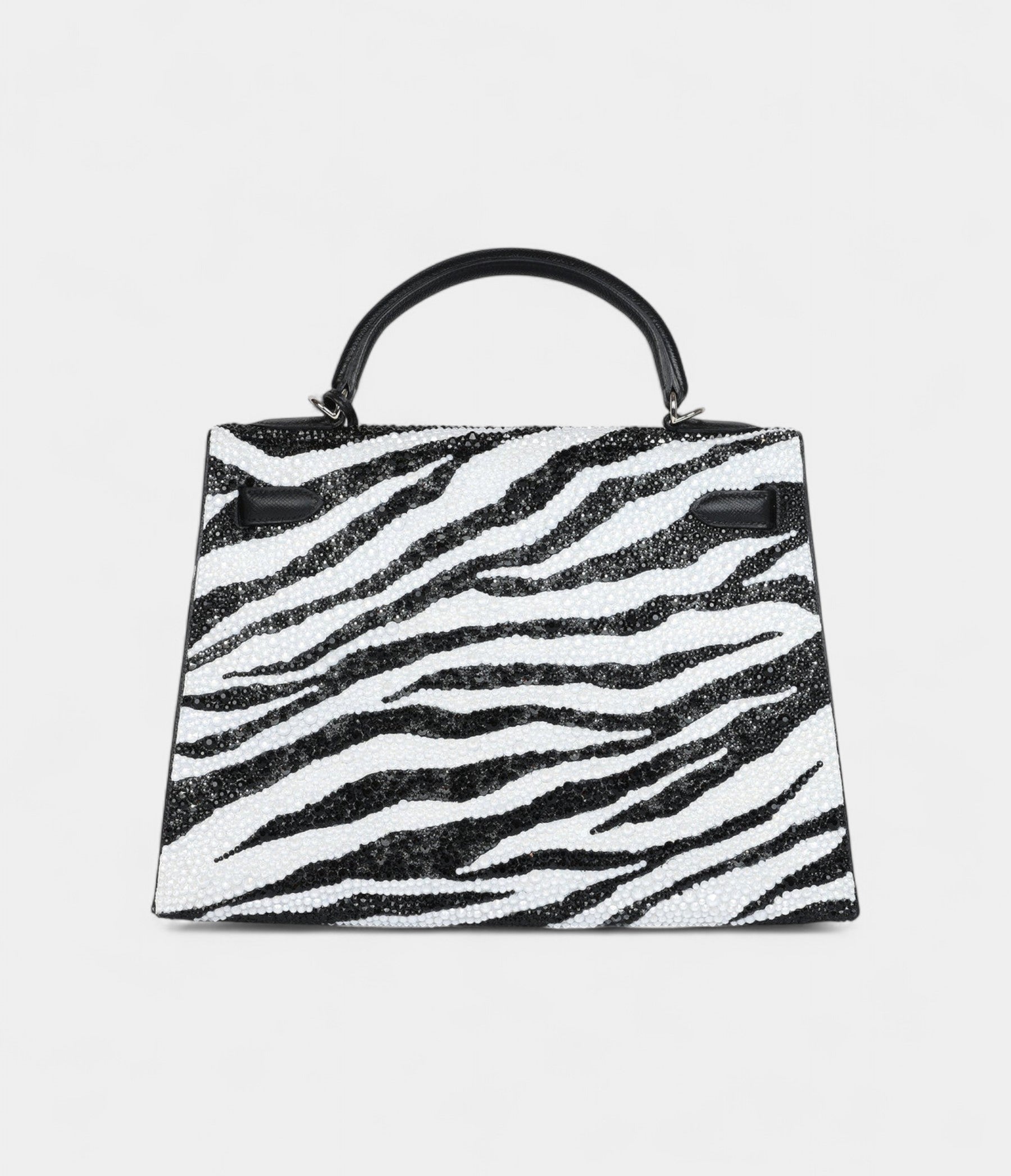 Hermès Kelly 32 Zebra Black Epsom Palladium Hardware