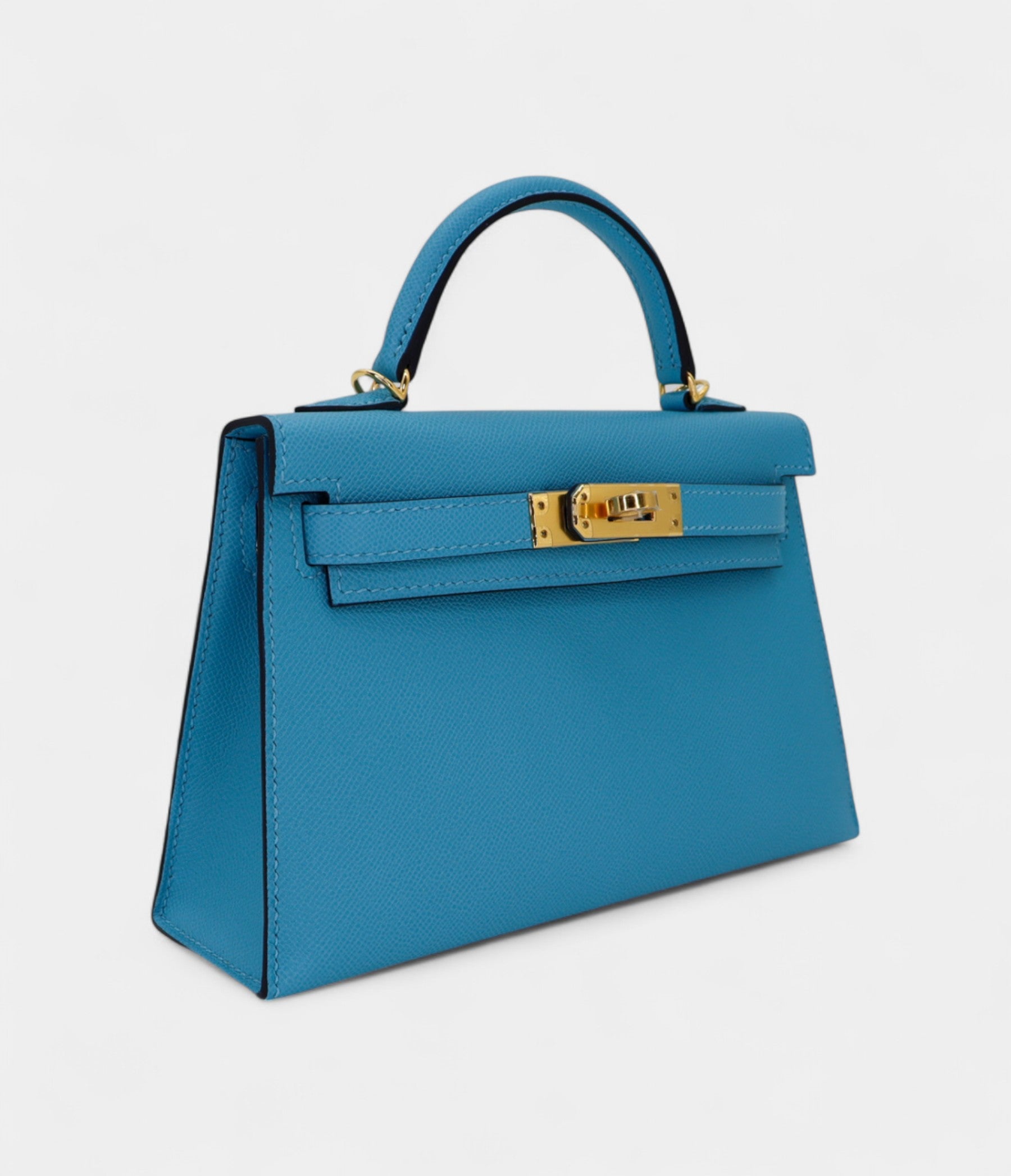 Hermès Kelly II Sellier Mini Bleu Du Nord Madame Gold Hardware