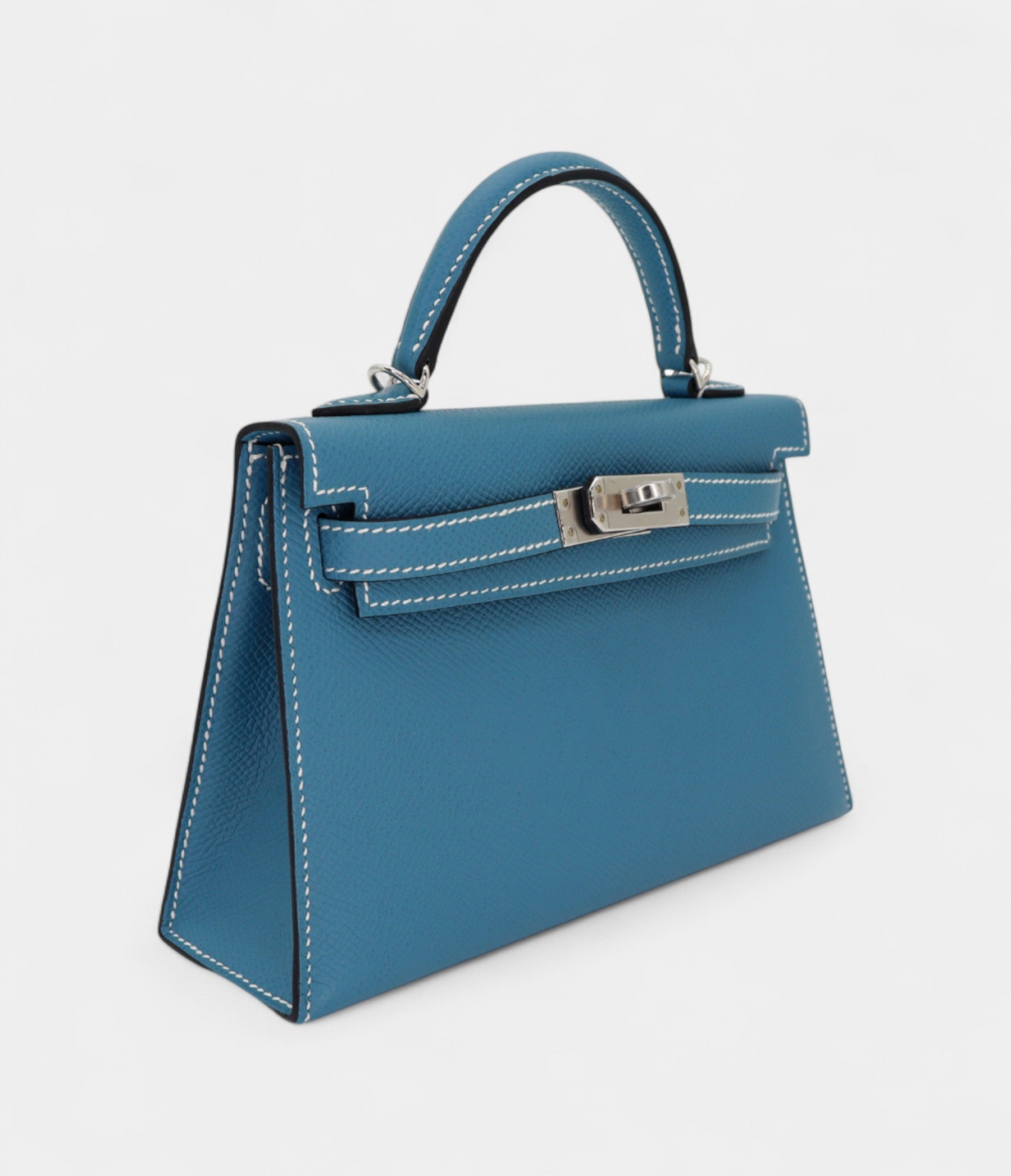 Hermès Kelly II Sellier Mini Bleu Jean Epsom Leather Palladium Hardware