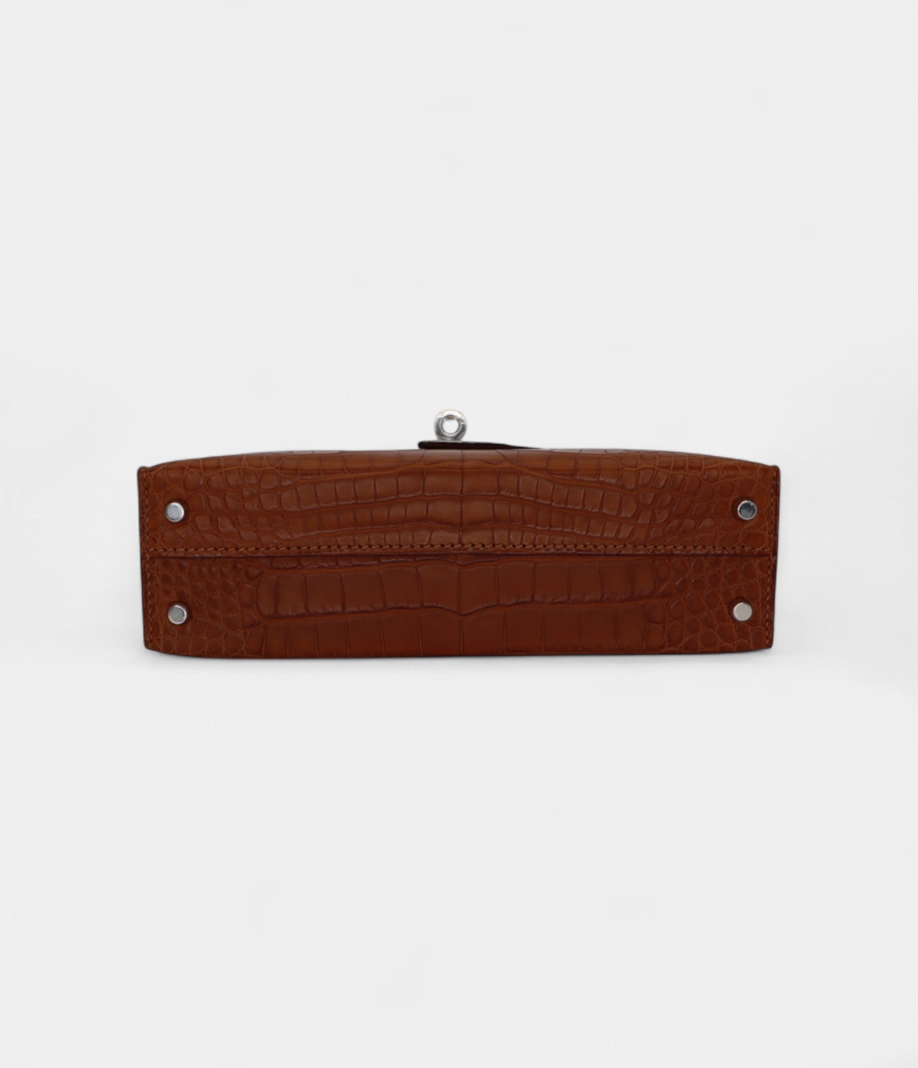 Hermès Kelly II Sellier Mini Gold Matte Alligator Palladium Hardware