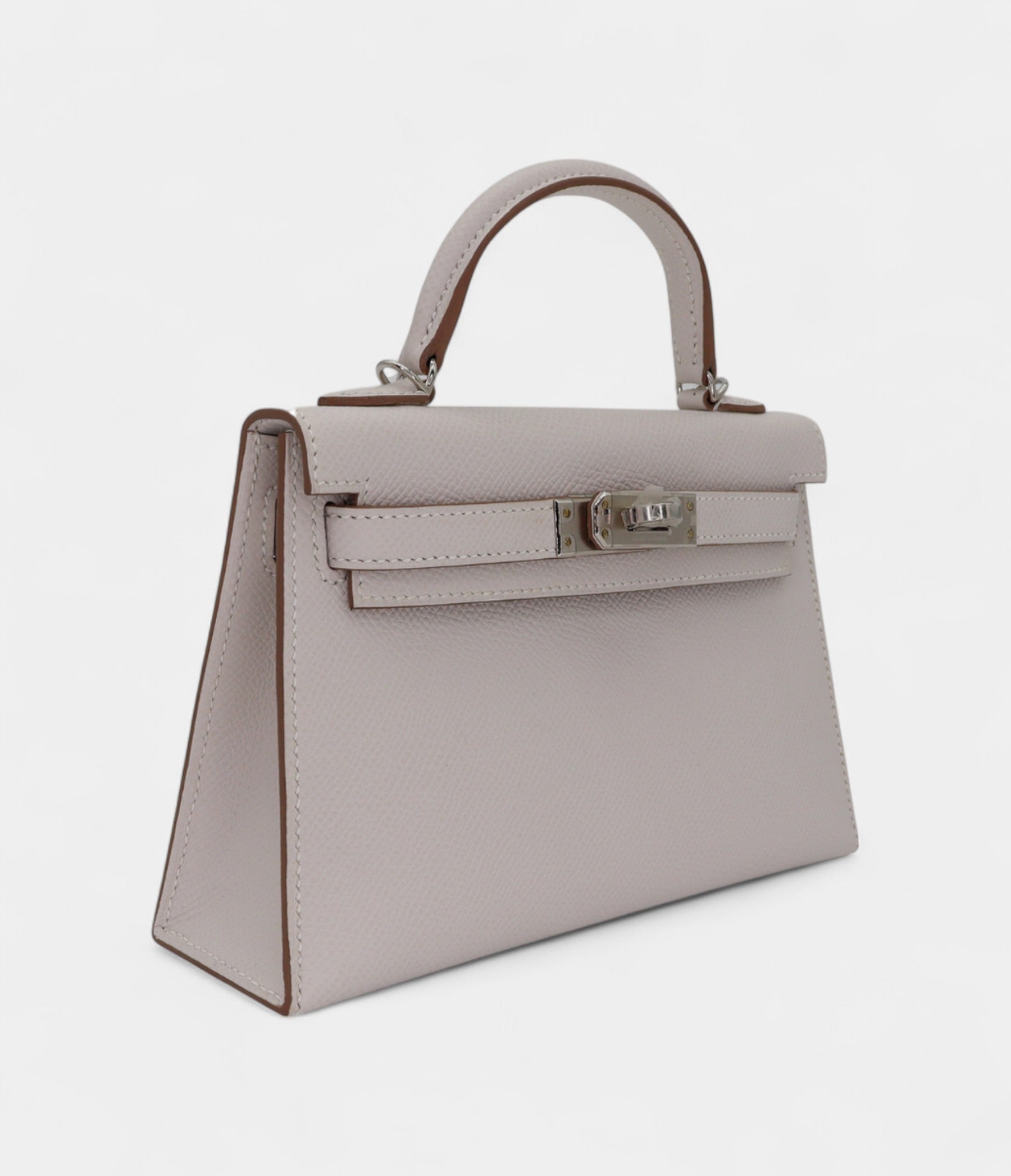 Hermès Kelly II Sellier Mini Gris Pale Epsom Leather Palladium Hardware