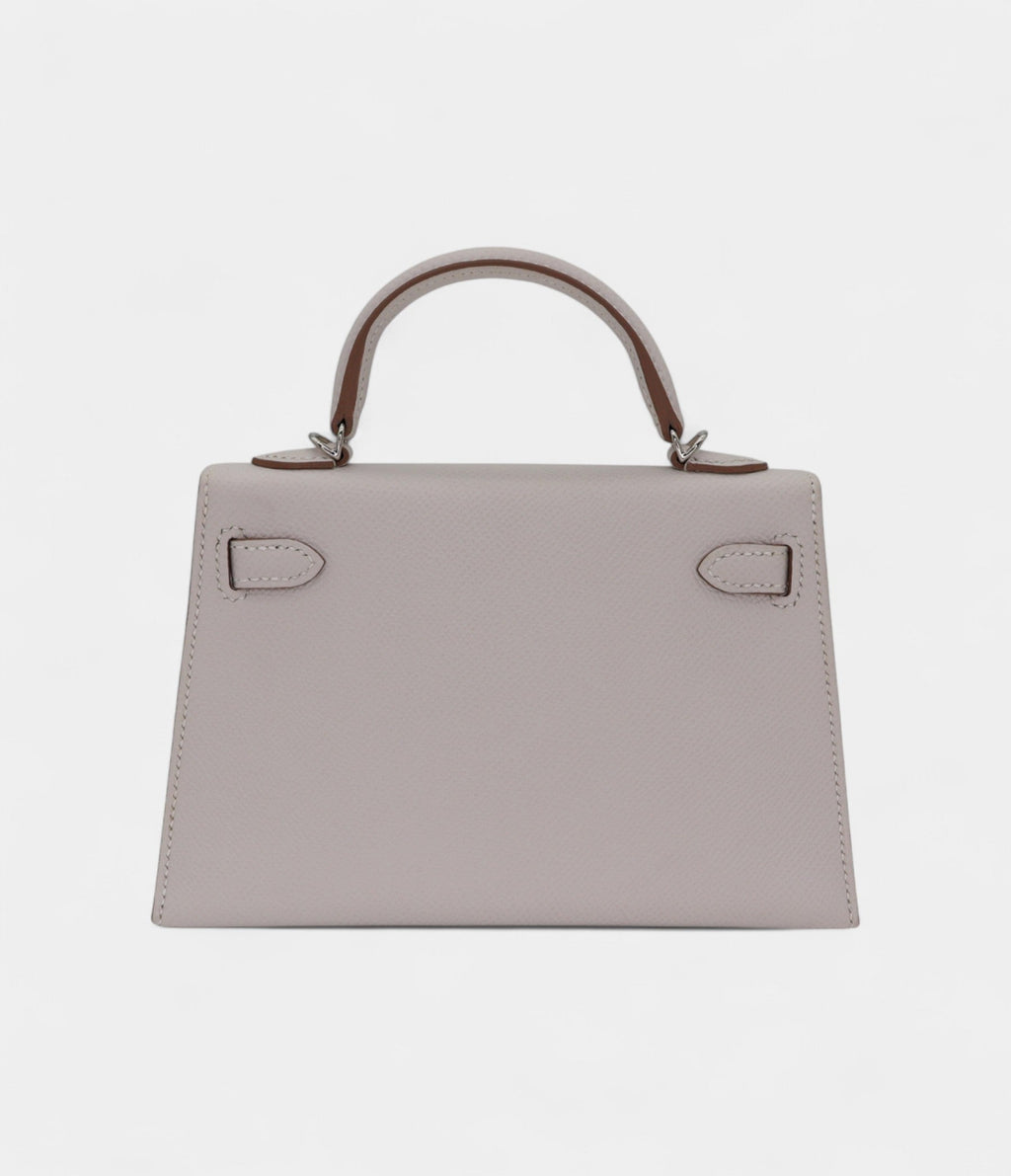 Hermès Kelly II Sellier Mini Gris Pale Epsom Leather Palladium Hardware