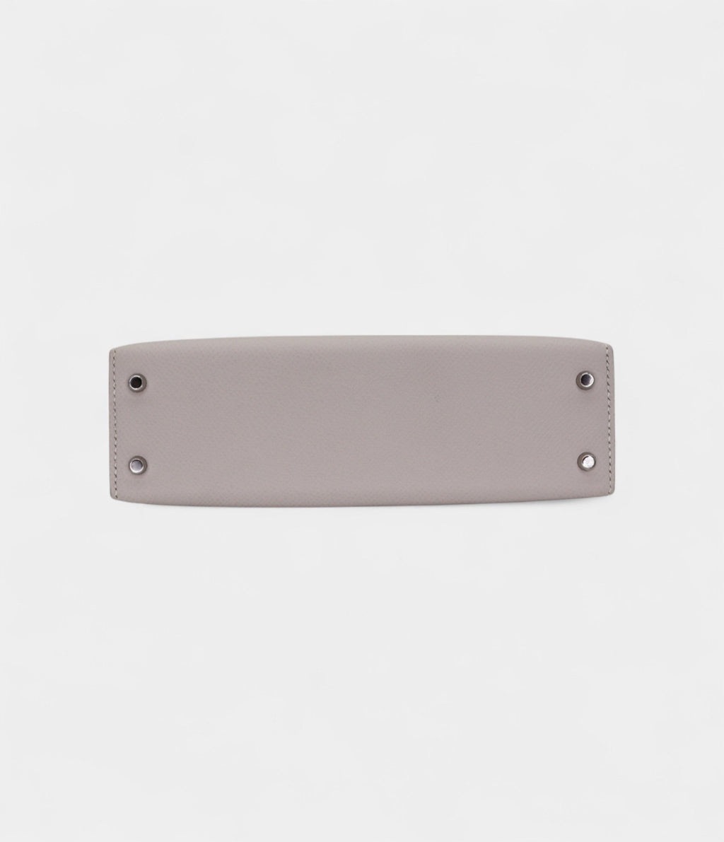 Hermès Kelly II Sellier Mini Gris Pale Epsom Leather Palladium Hardware