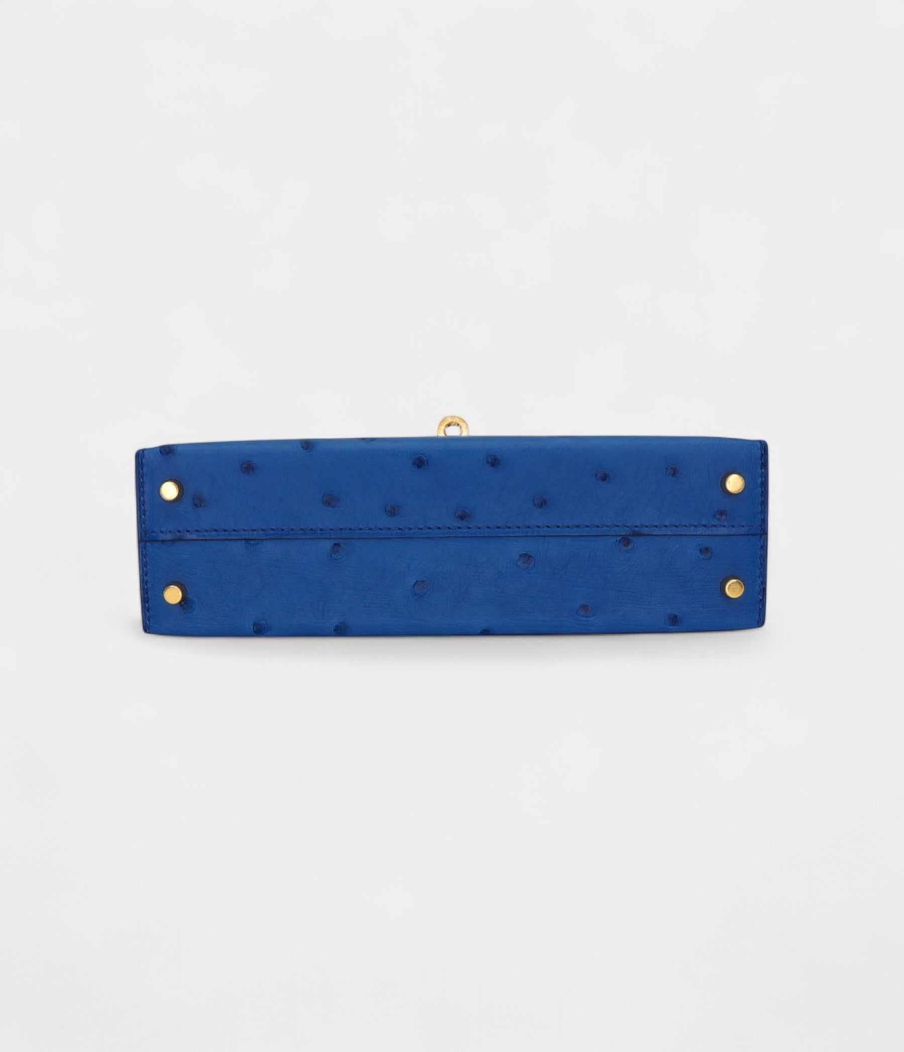 Hermès Kelly II Sellier Mini Mykonos Ostrich Gold Hardware