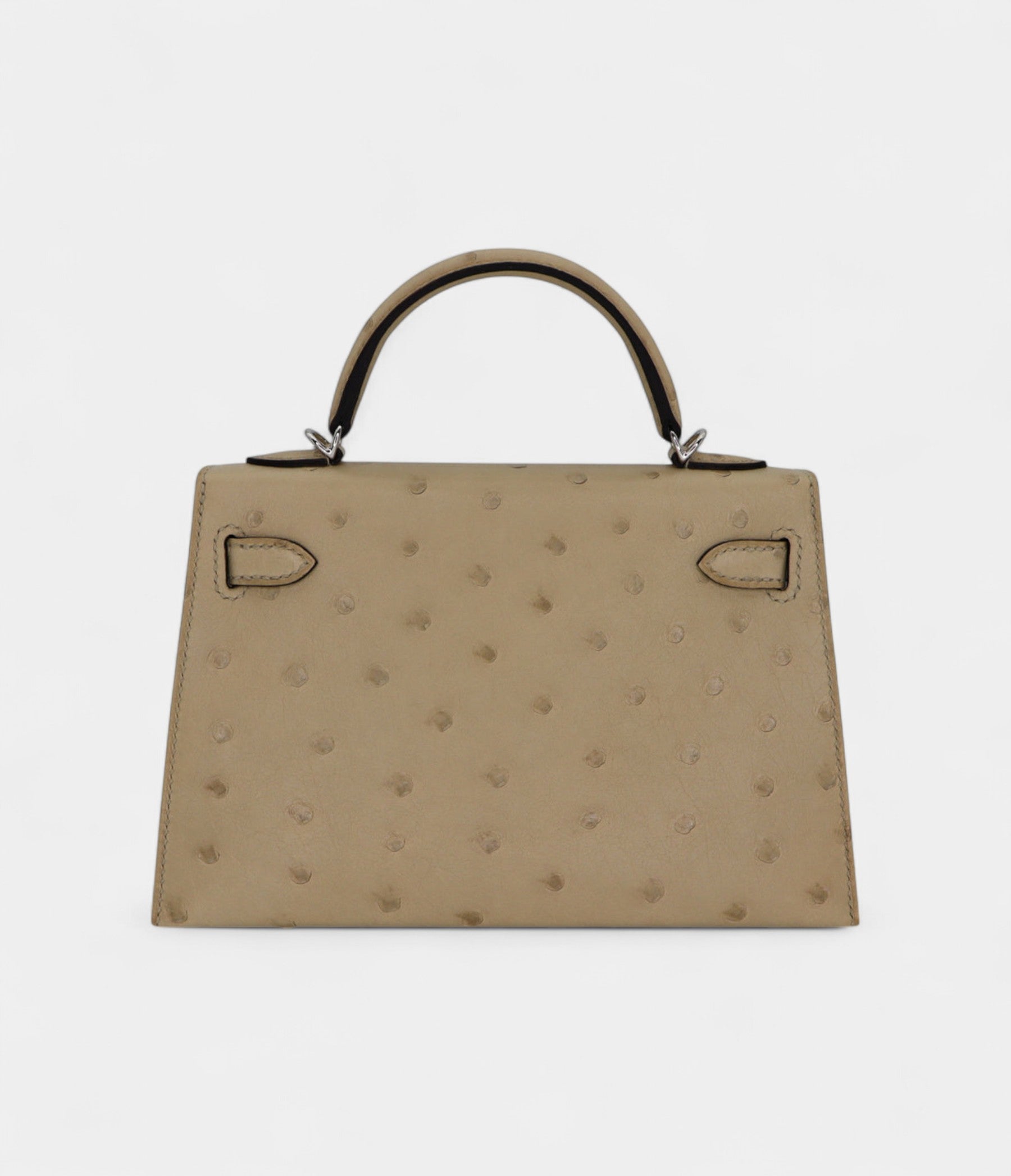 Hermès Kelly II Sellier Mini Parchemin Ostrich Palladium Hardware