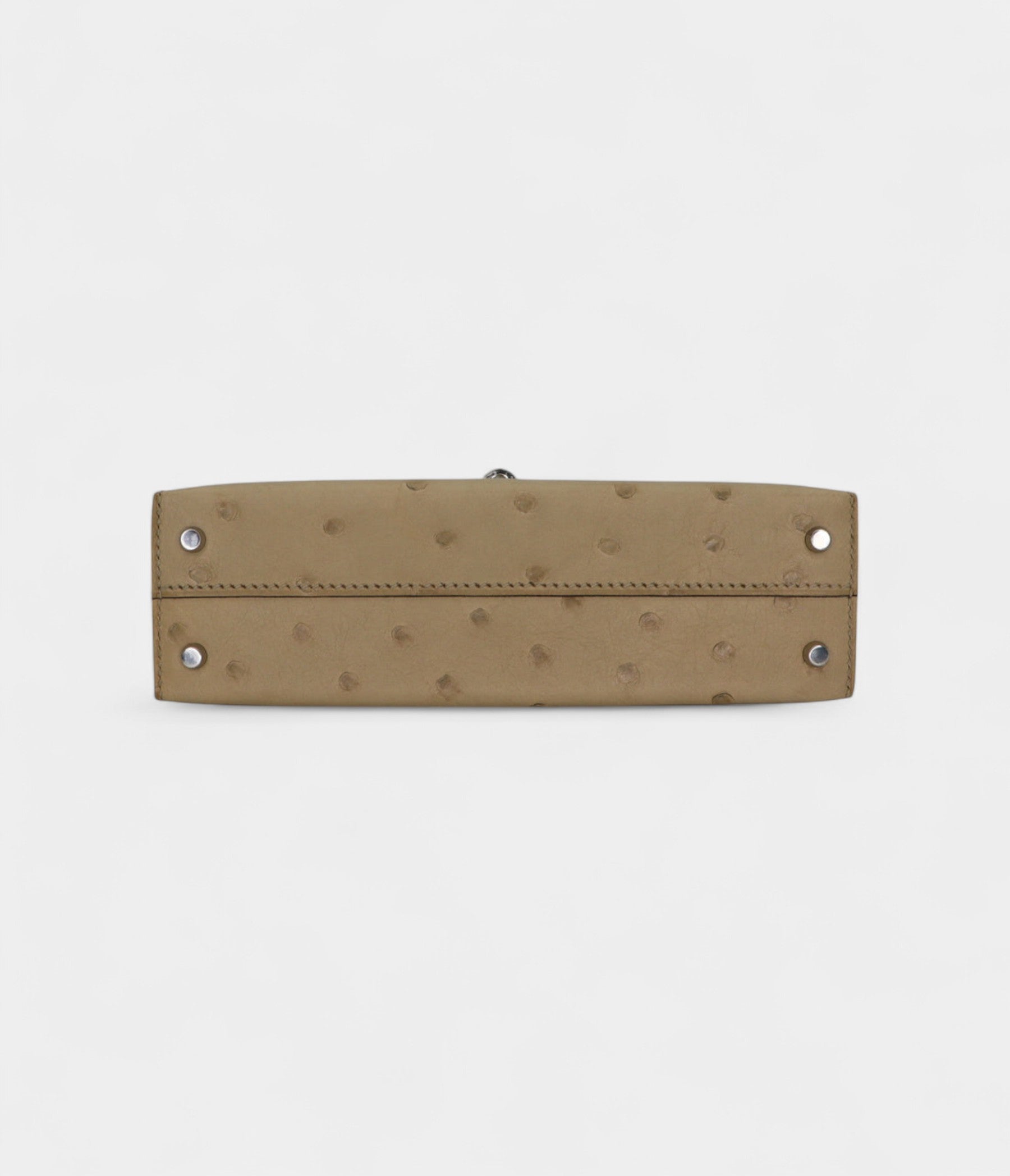 Hermès Kelly II Sellier Mini Parchemin Ostrich Palladium Hardware