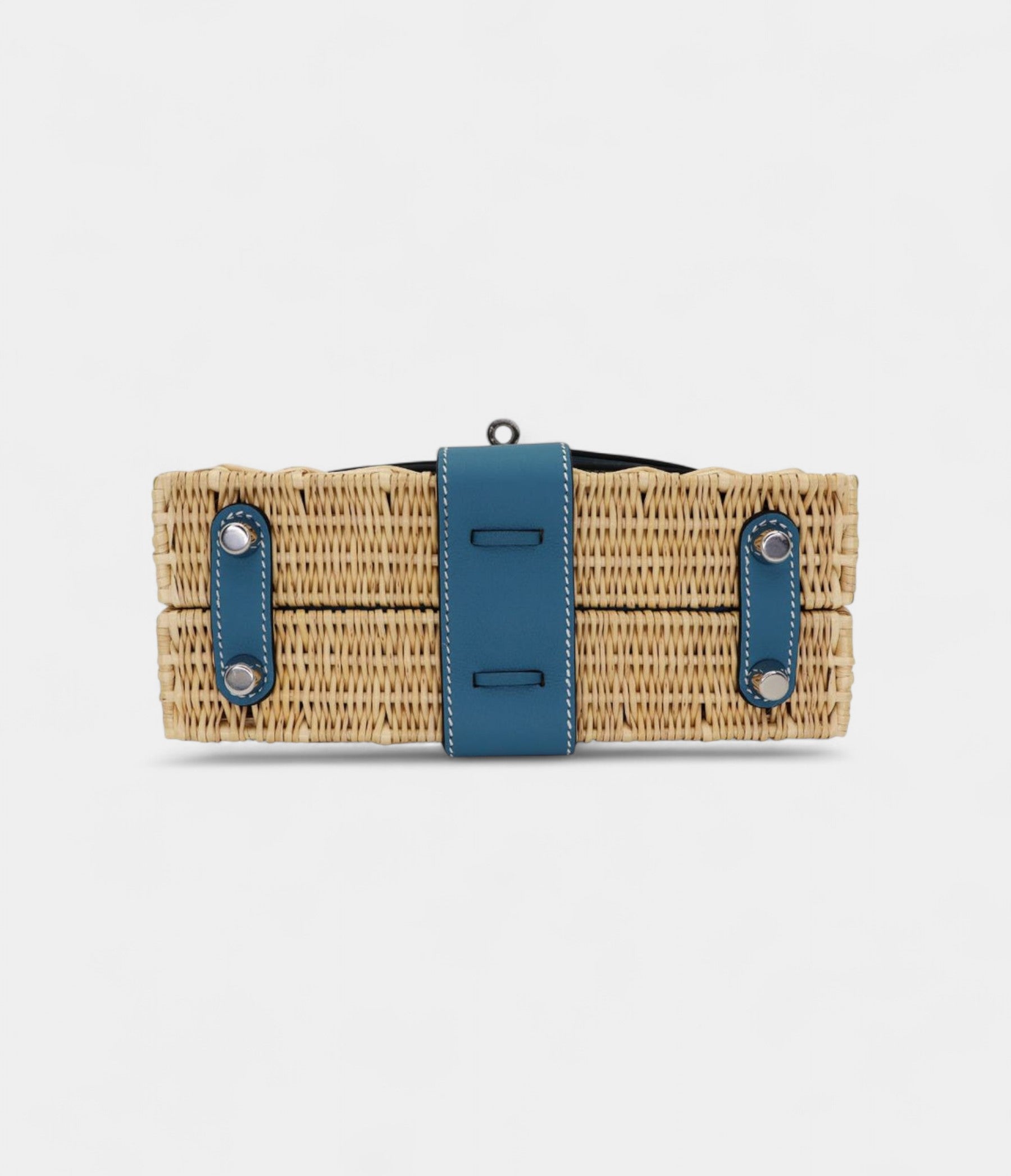 Hermès Kelly II Sellier Mini Picnic Bleu Jean Swift Leather Palladium Hardware