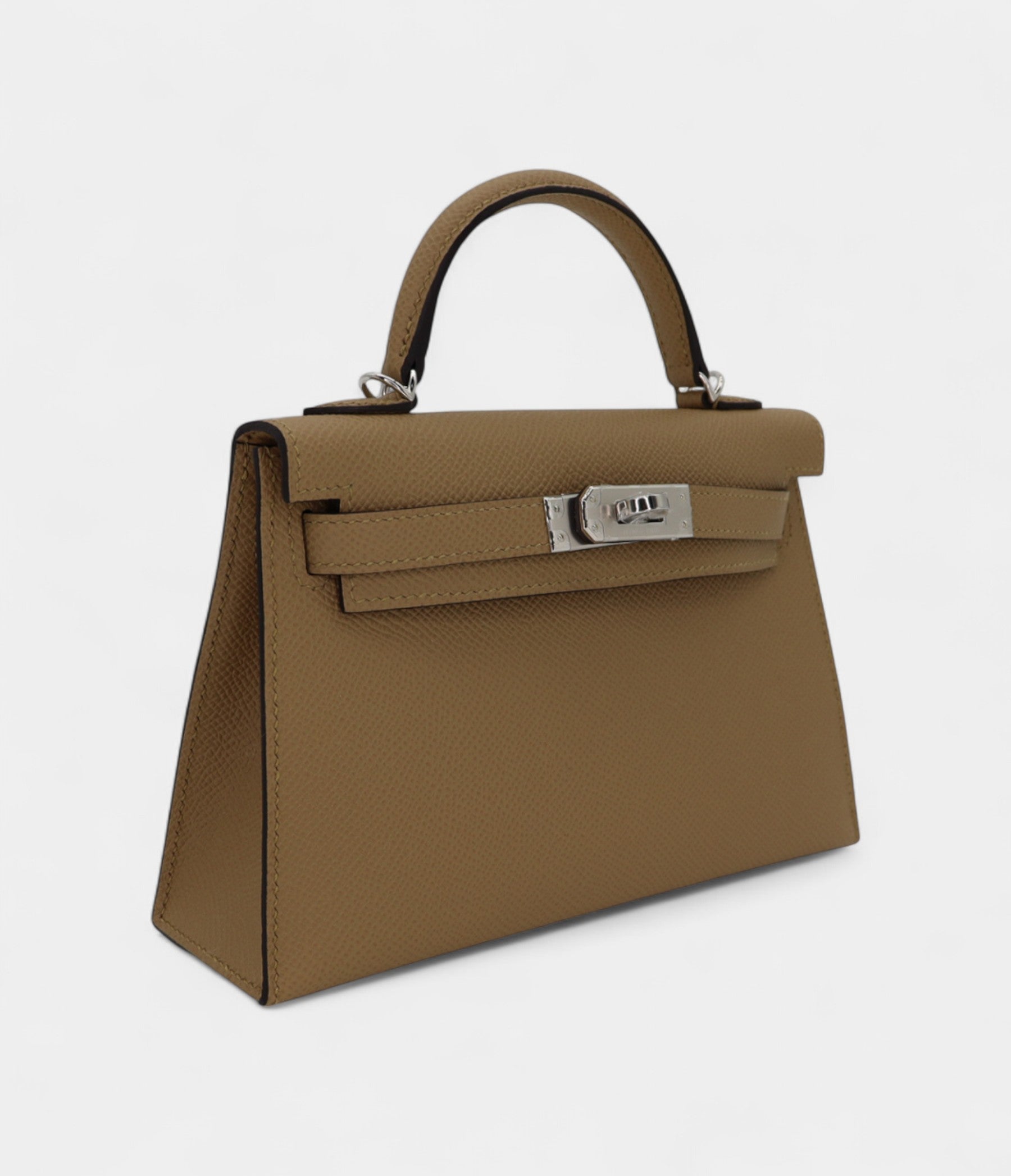 Hermès Kelly II Sellier Mini Poussiere Epsom Leather Palladium Hardware