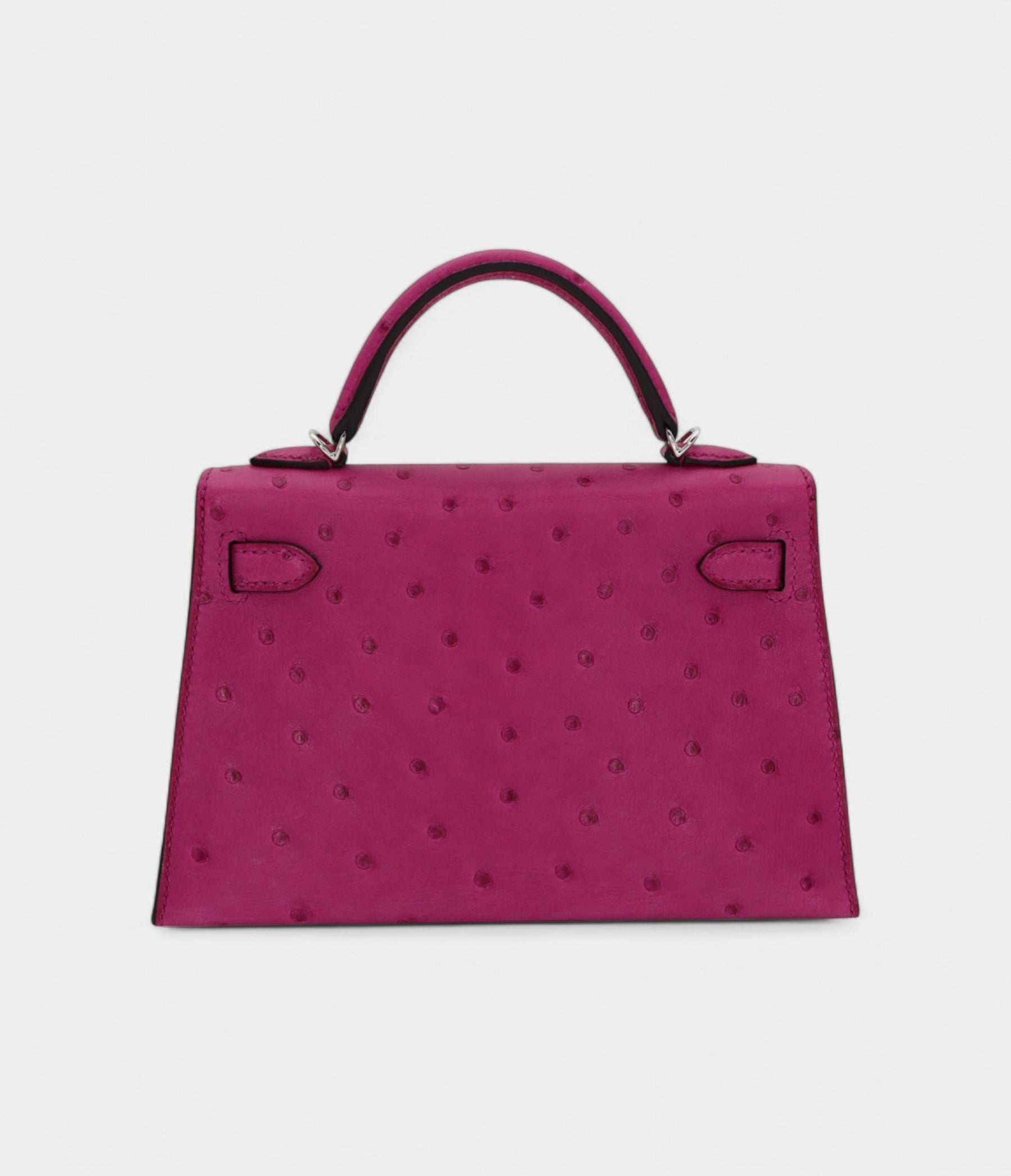 Hermès Kelly II Sellier Mini Rose Poupre Ostrich Palladium Hardware