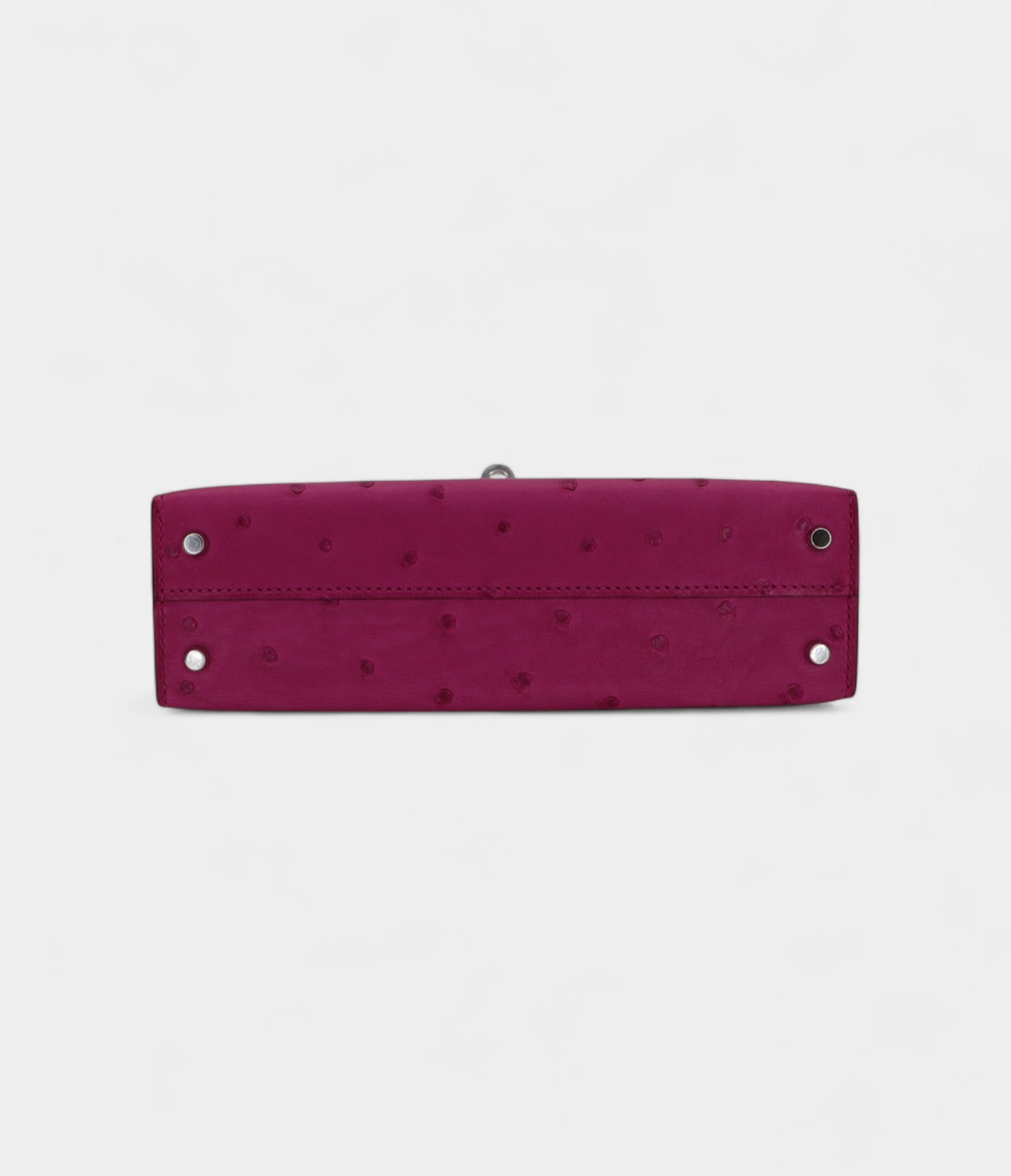 Hermès Kelly II Sellier Mini Rose Poupre Ostrich Palladium Hardware