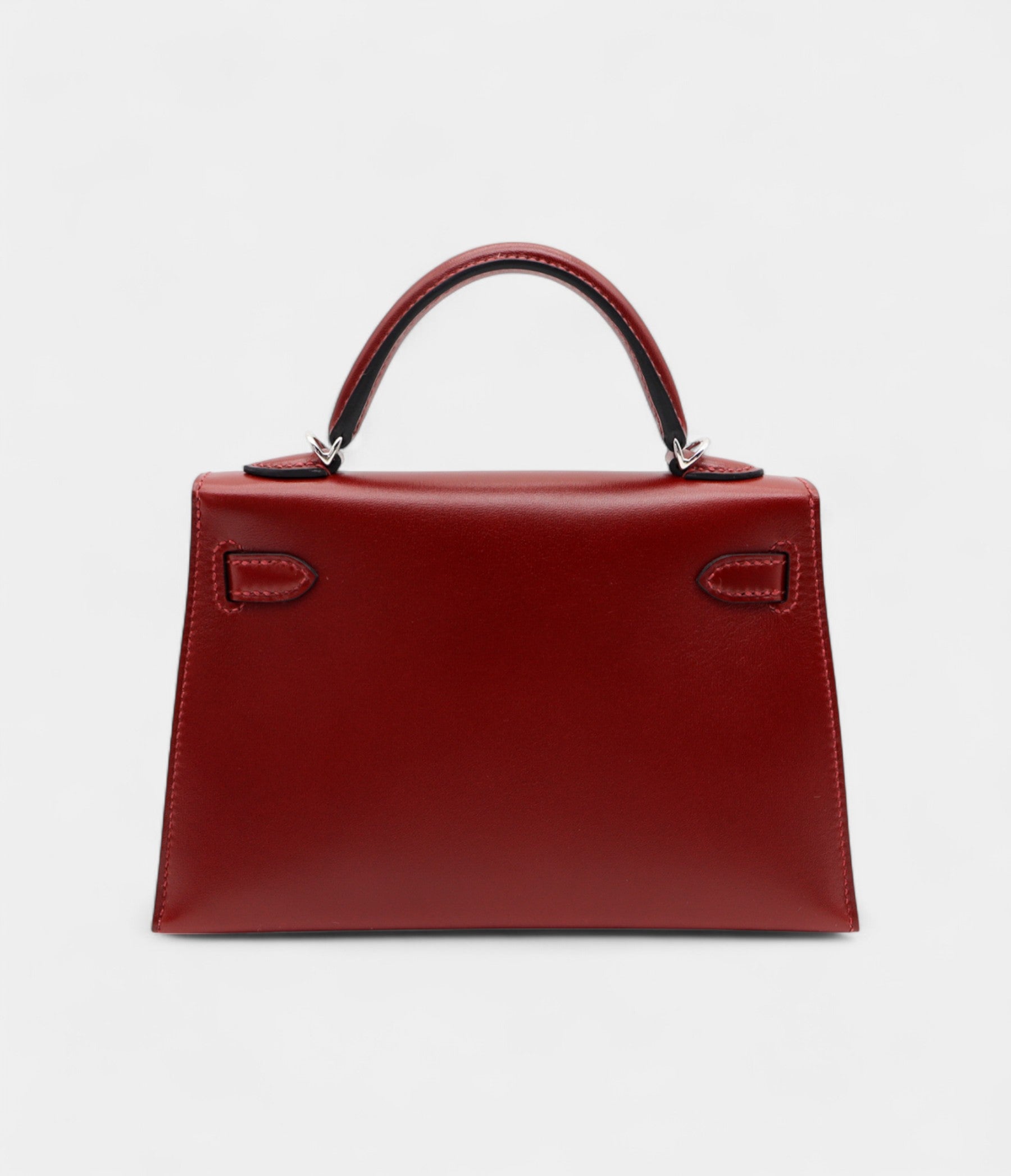 Hermès Kelly II Sellier Mini Rouge H Box Calf Leather Palladium Hardware