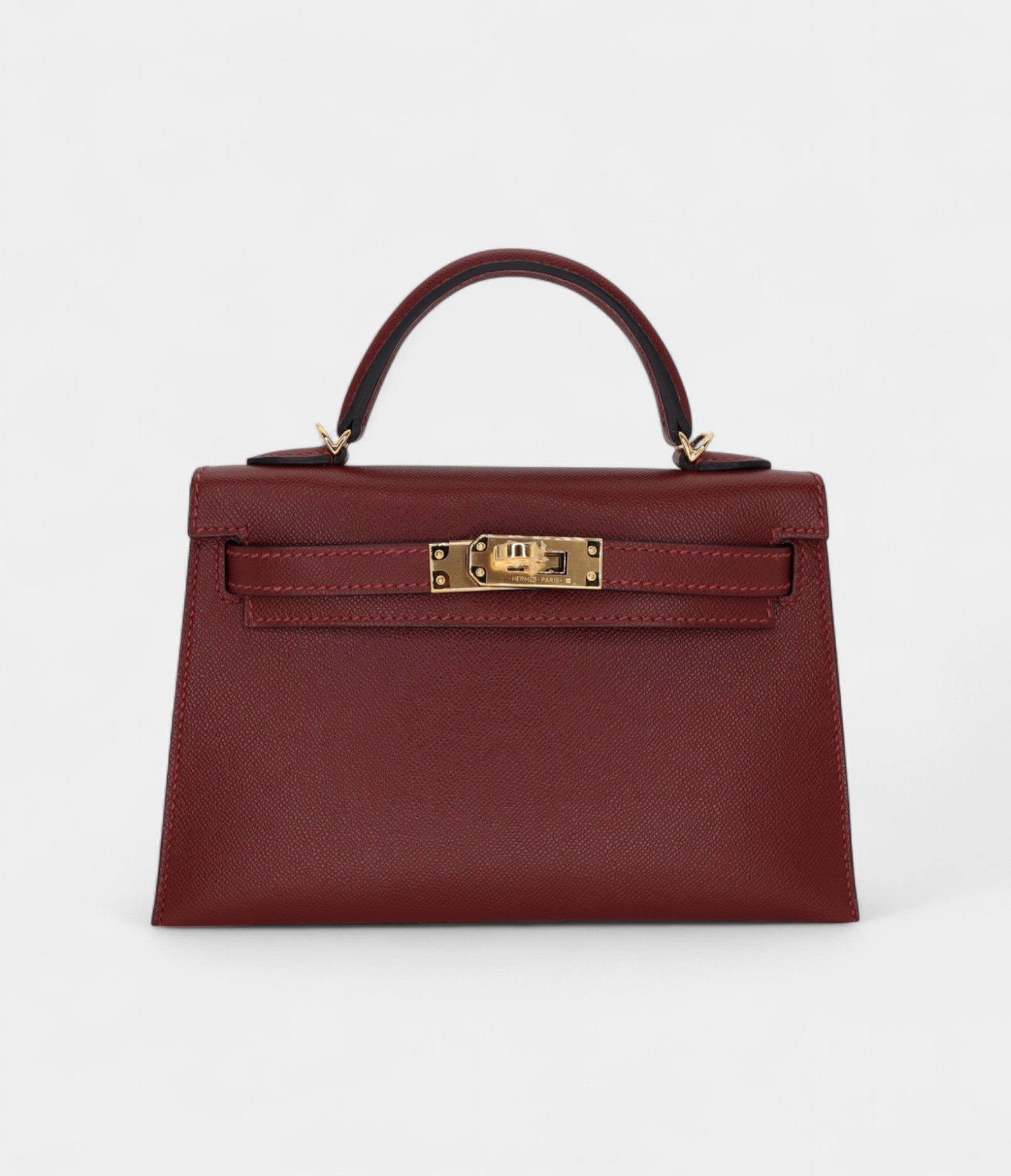 Hermès Kelly II Sellier Mini Rouge H Madame Leather Gold Hardware