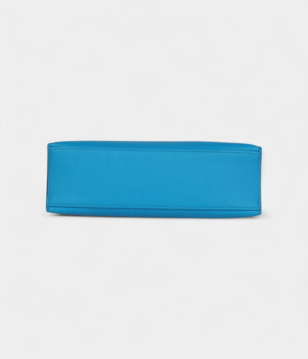 Hermès Kelly Pochette Bleu Frida Swift Gold Hardware
