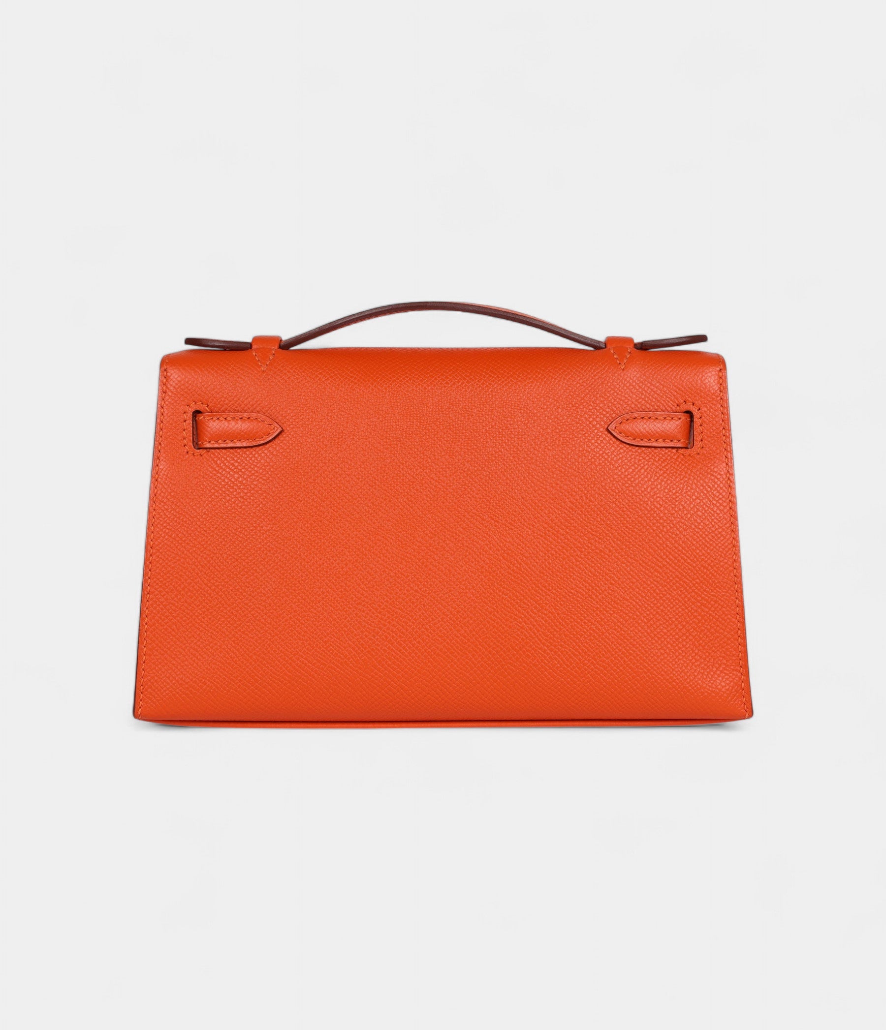 Hermès Kelly Pochette Feu Epsom Palladium Hardware