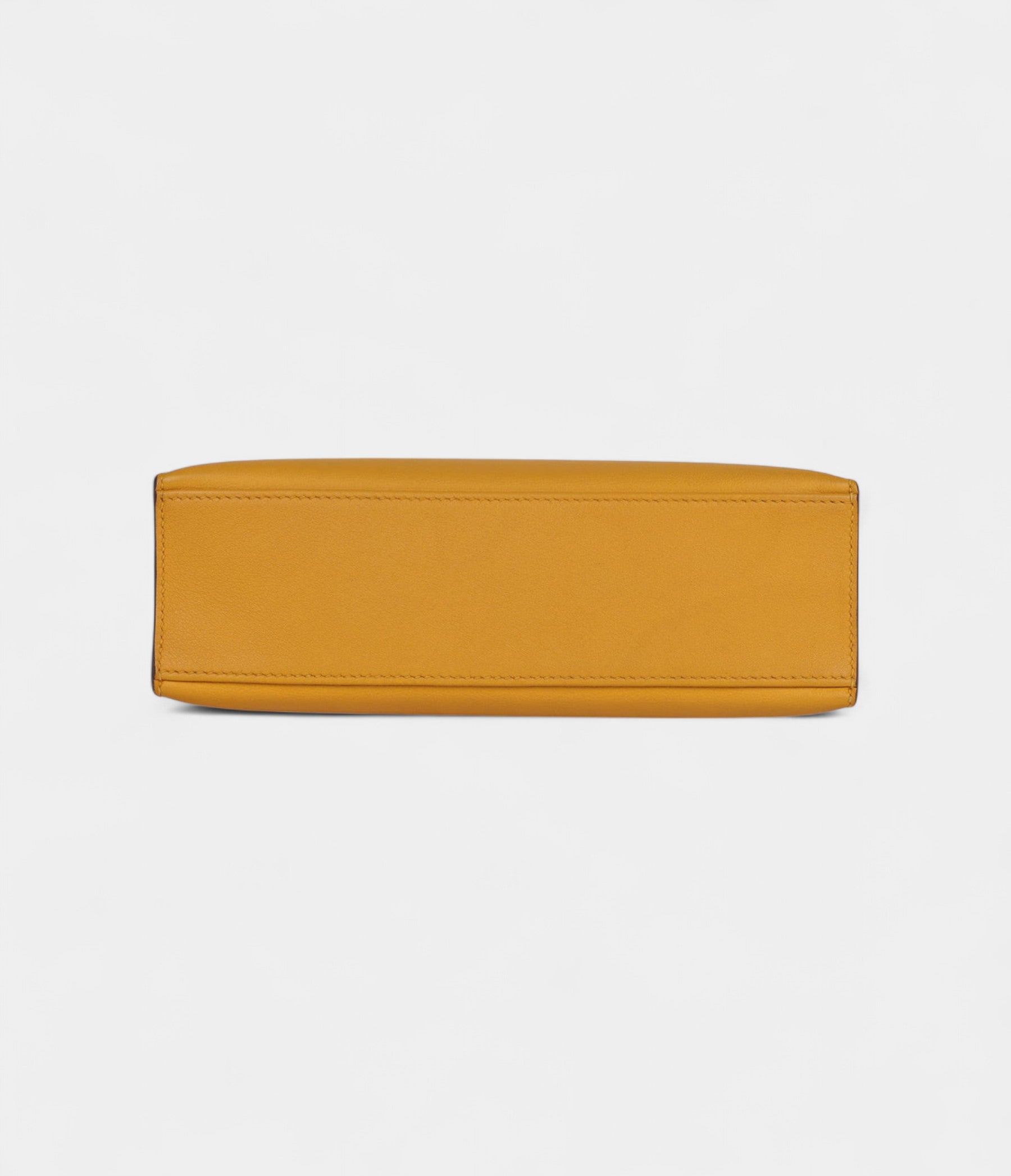 Hermès Kelly Pochette Jaune Ambre Swift Palladium Hardware