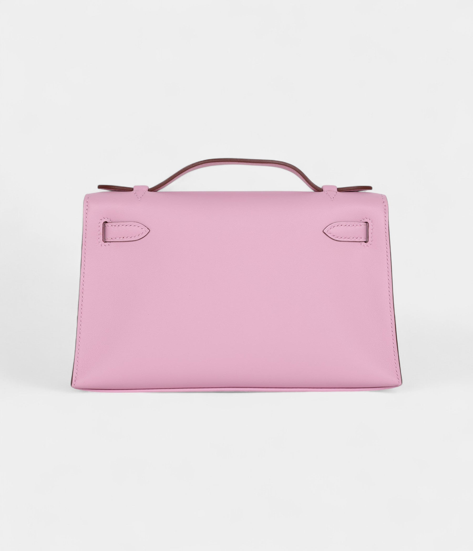 Hermès Kelly Pochette Mauve Sylvestre Swift Palladium Hardware