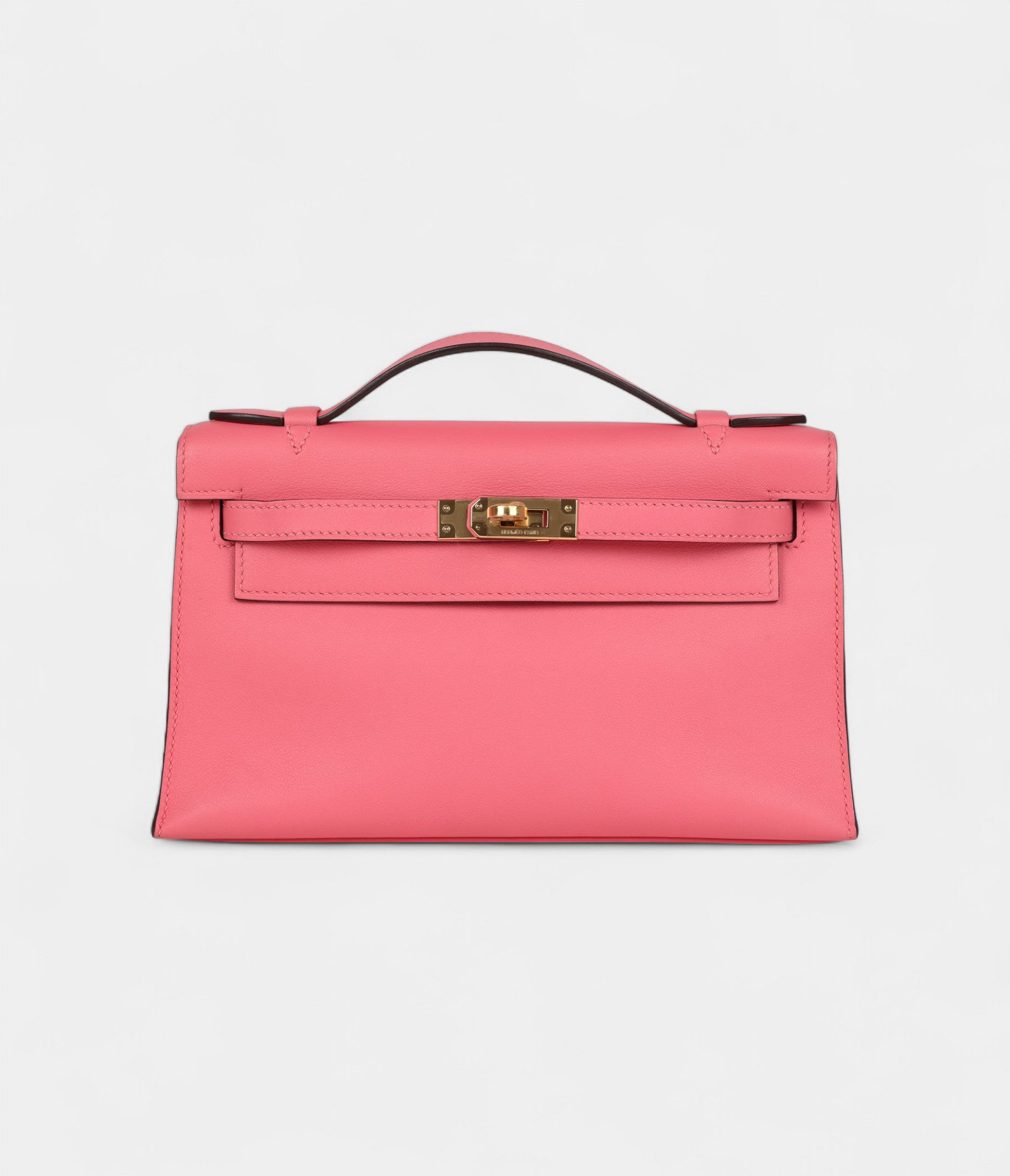 Hermès Kelly Pochette Rose Azalee Swift Gold Hardware